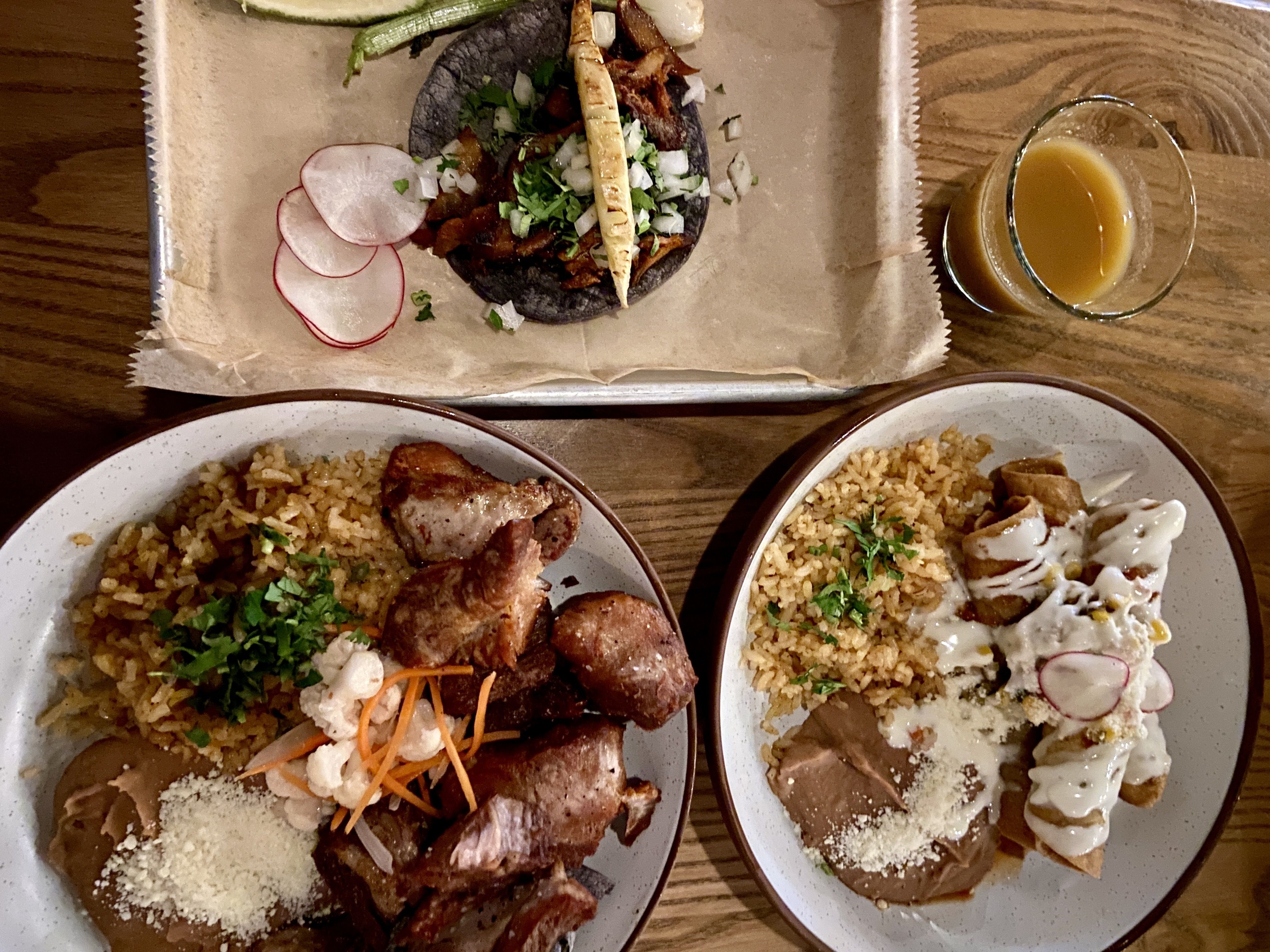 several food dishes on a table