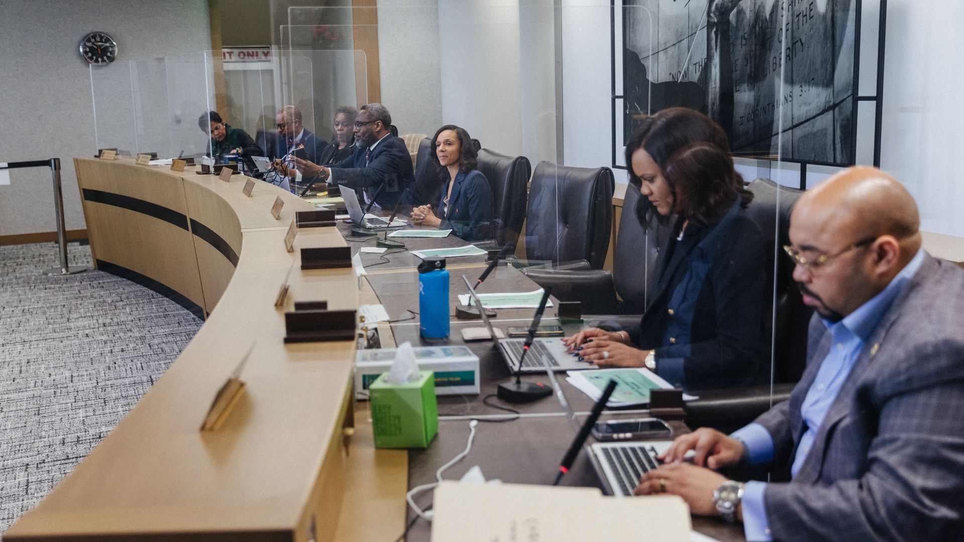 City council members during formal session