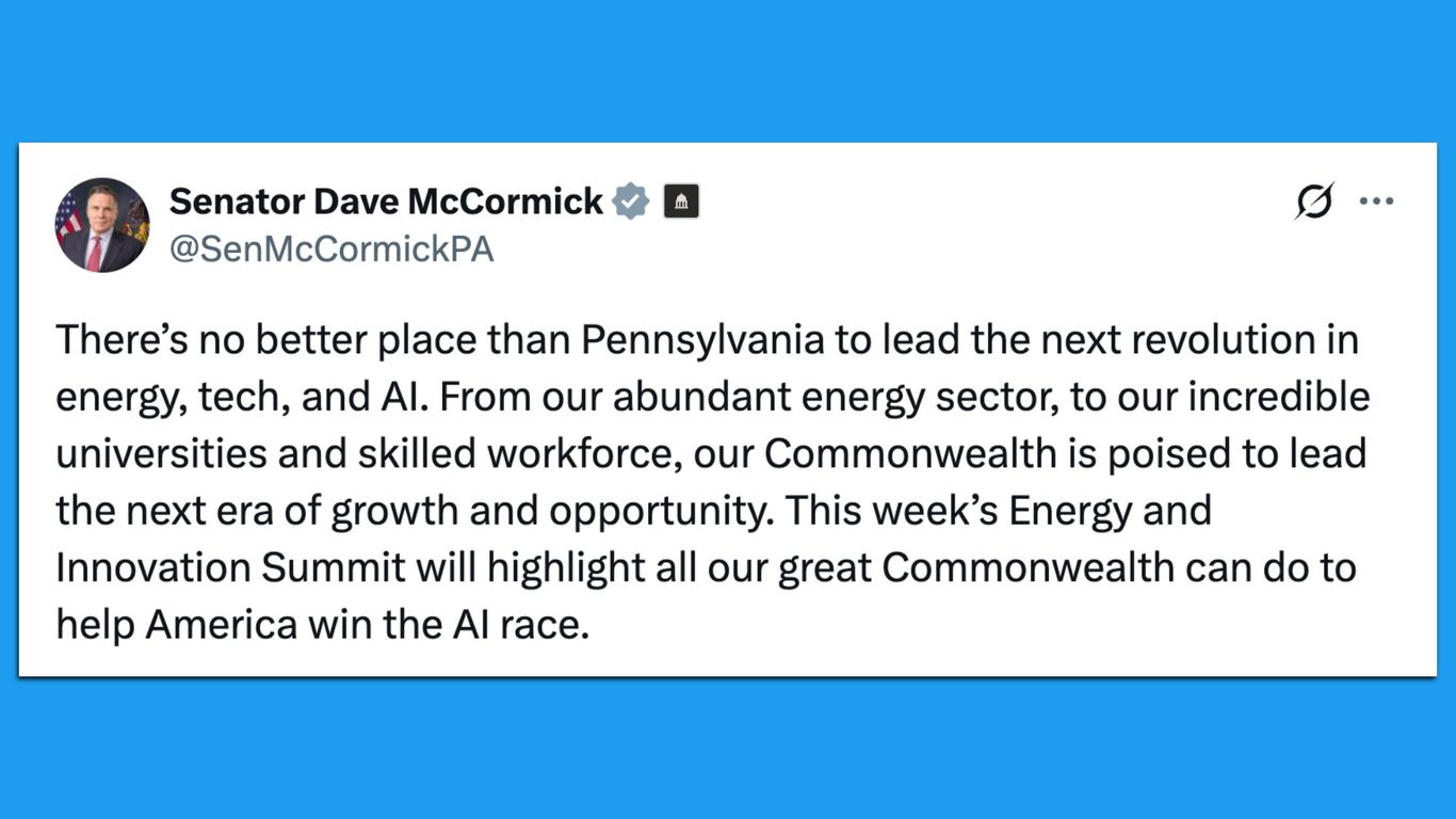 Trump, McCormick Announce $70B PA AI, Energy Plan