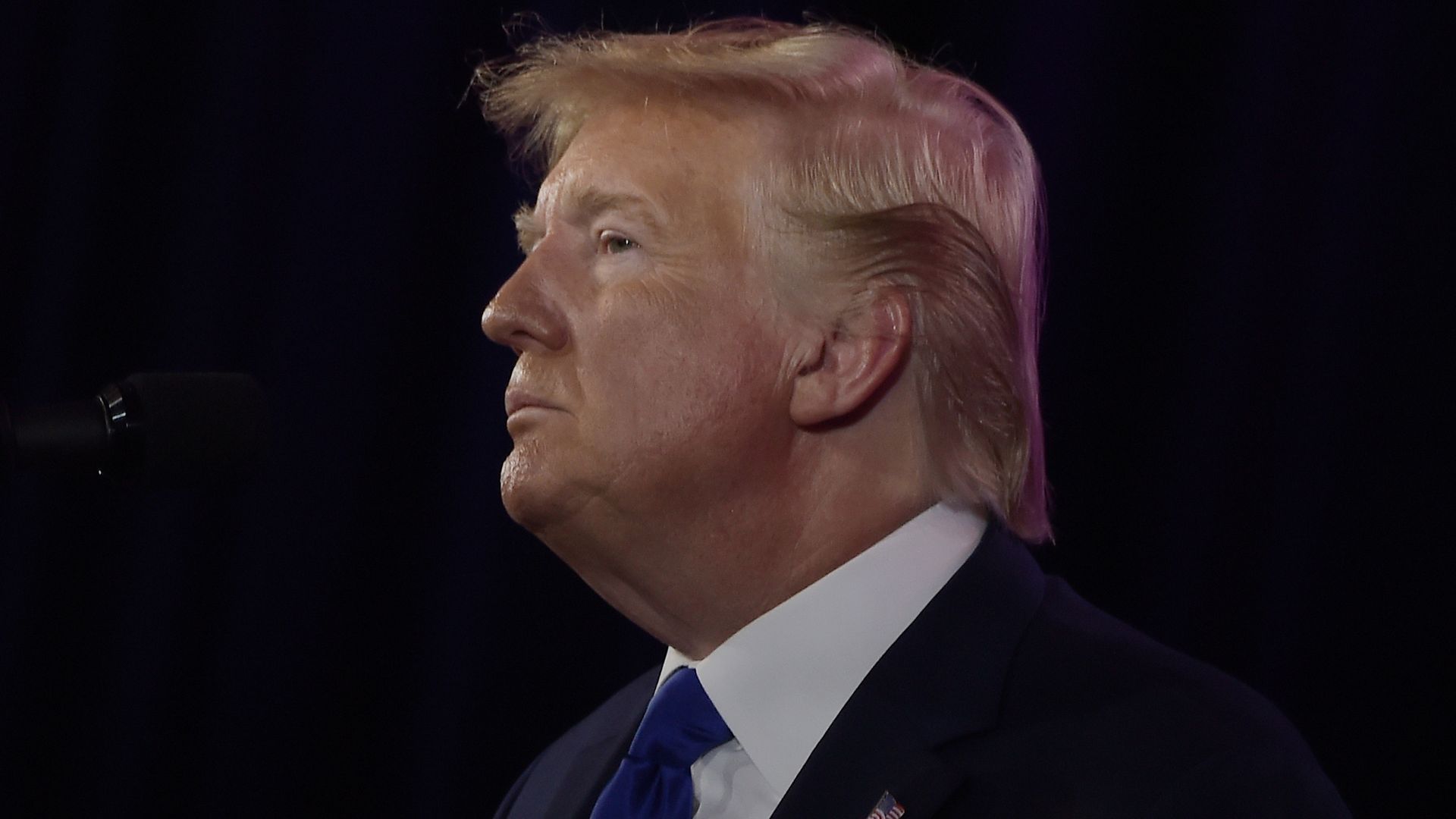 President Donald Trump speaks at the Values Voter Summit at the Omni Shoreham Hotel on October 12, 2019 in Washington, DC.