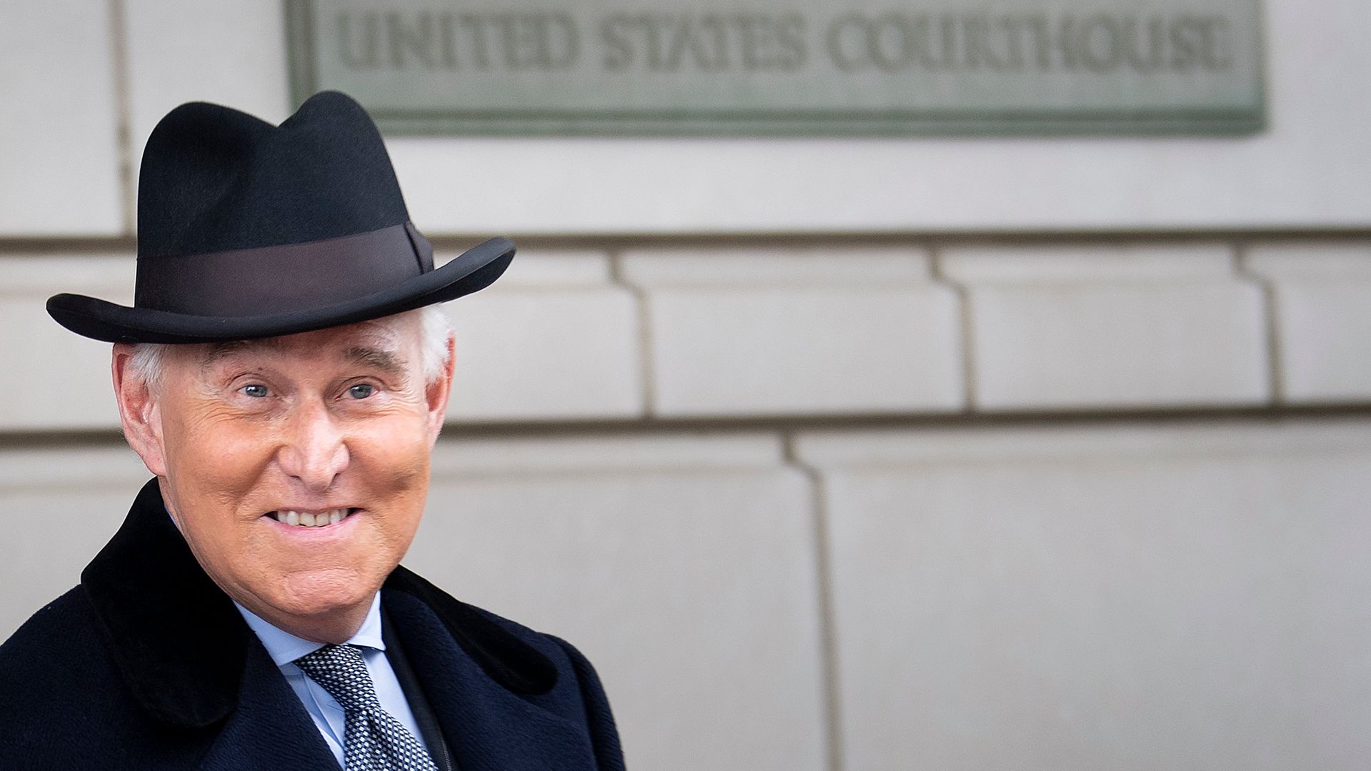 Roger Stone leaving federal court in February. 