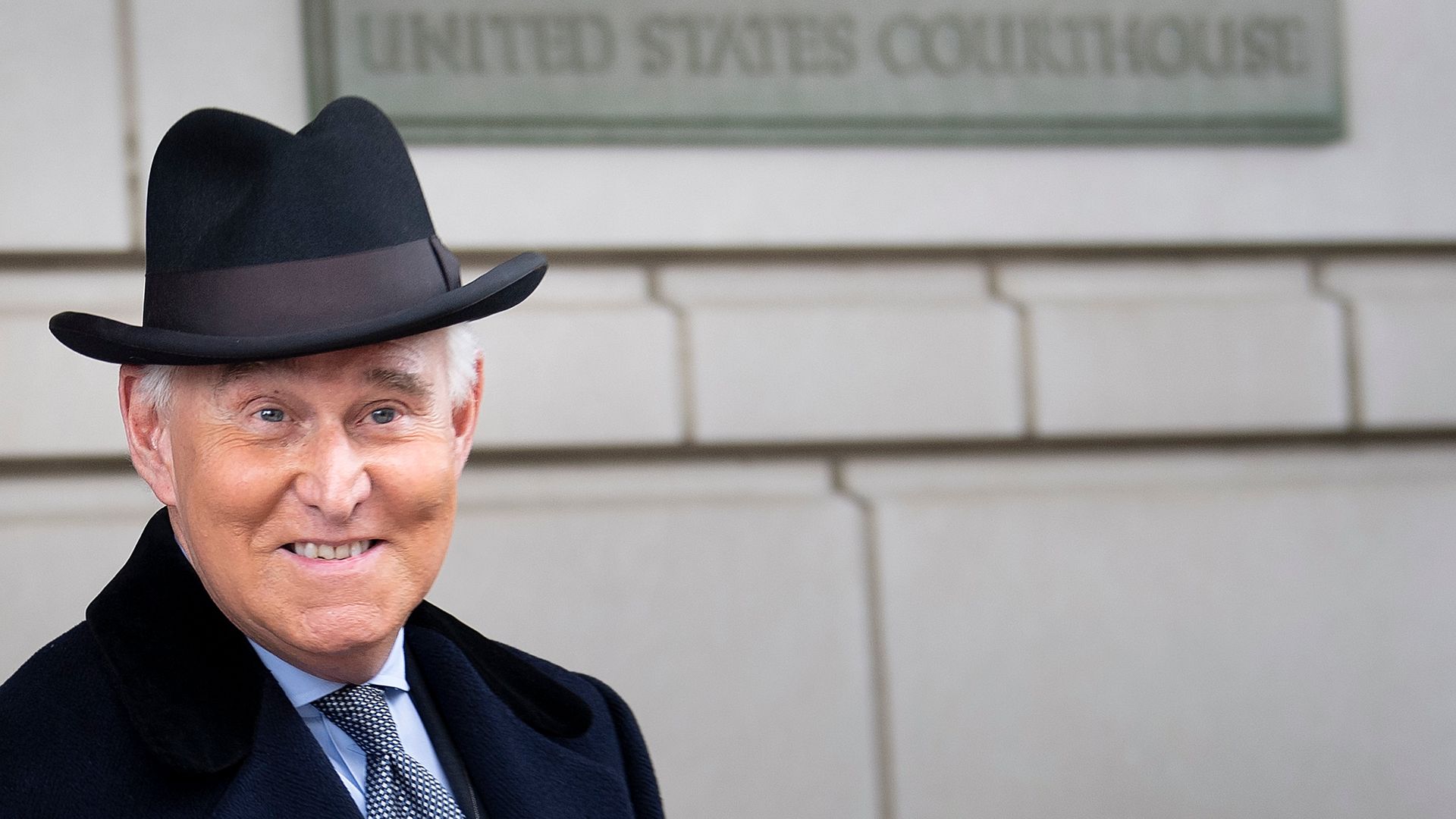 Roger Stone leaving federal court in February.