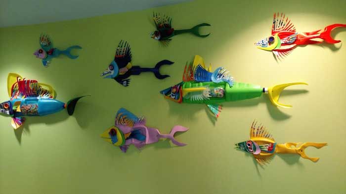Levine Children's Hospital fish art