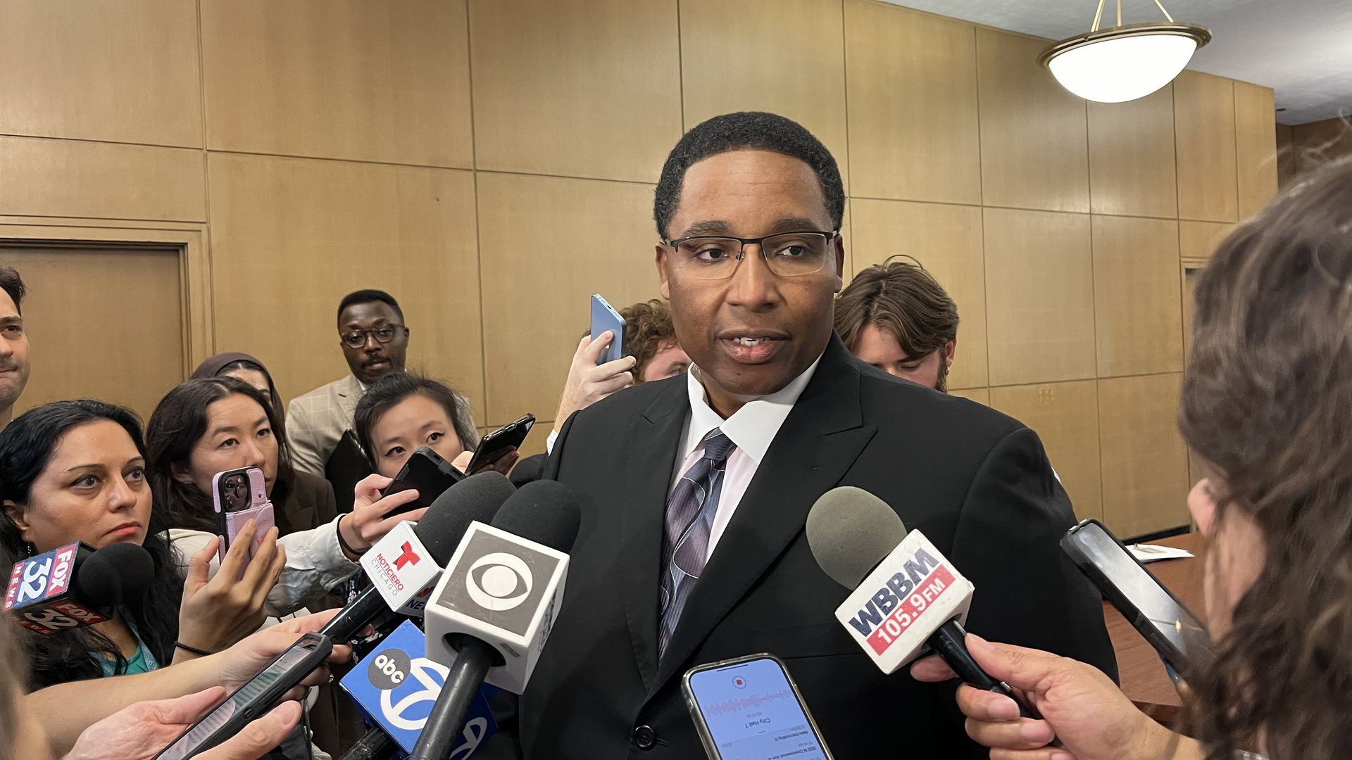 guy with mics in front of him