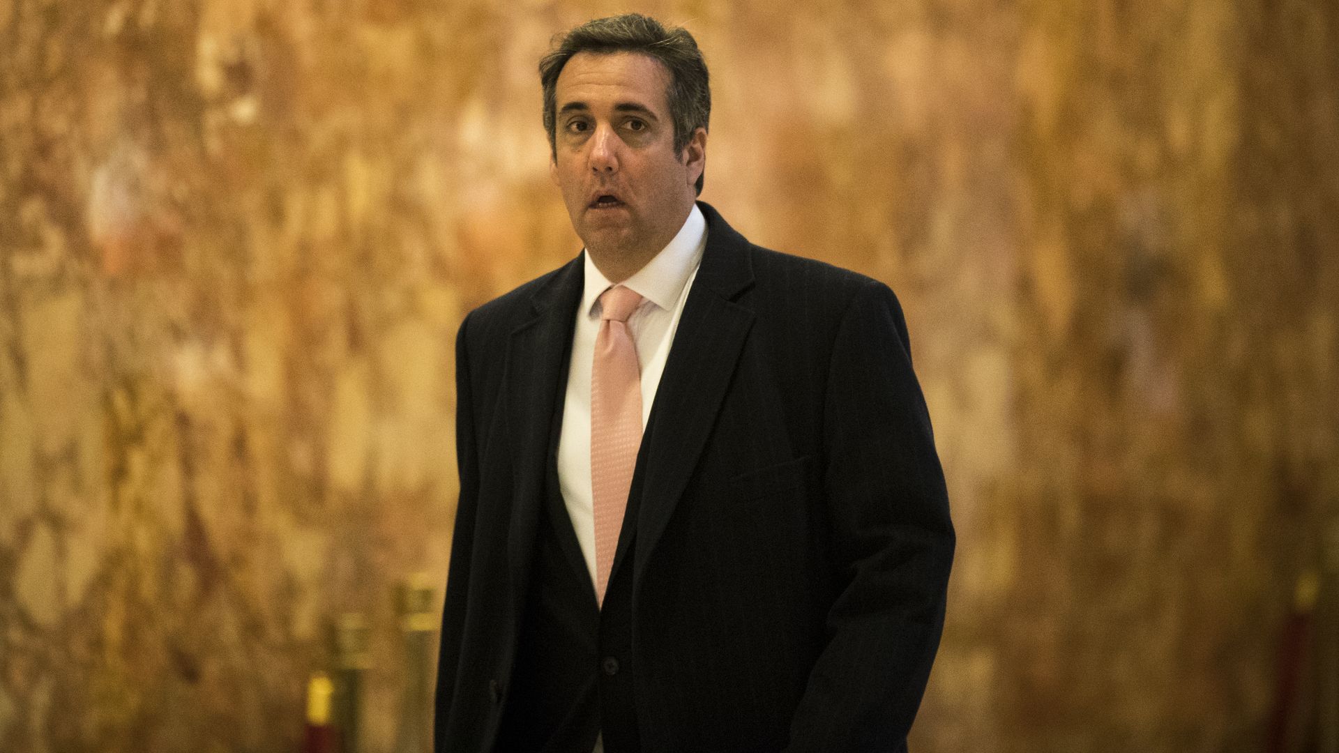 Trump lawyer Michael Cohen with his mouth agape