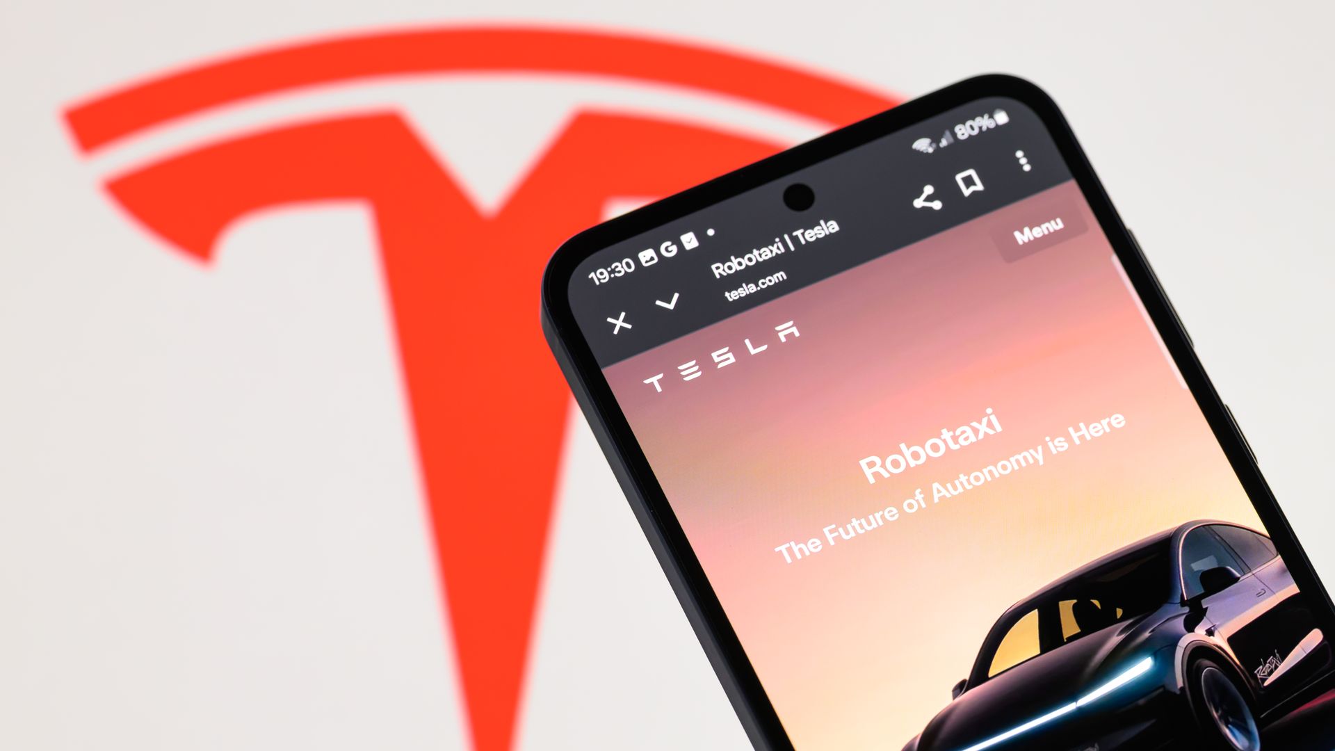Tesla Robotaxi app - Photo Illustration