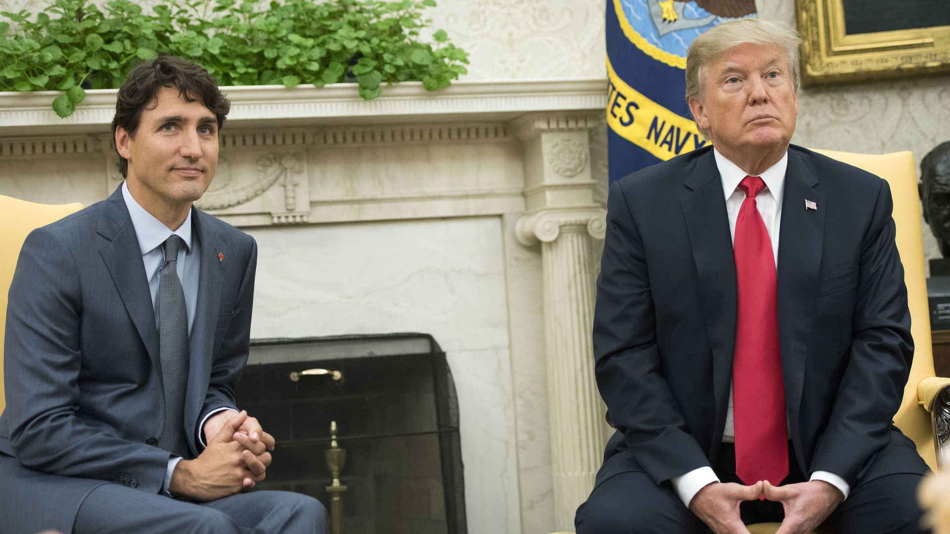 Prime Minister Justin Trudeau and President Donald Trump.
