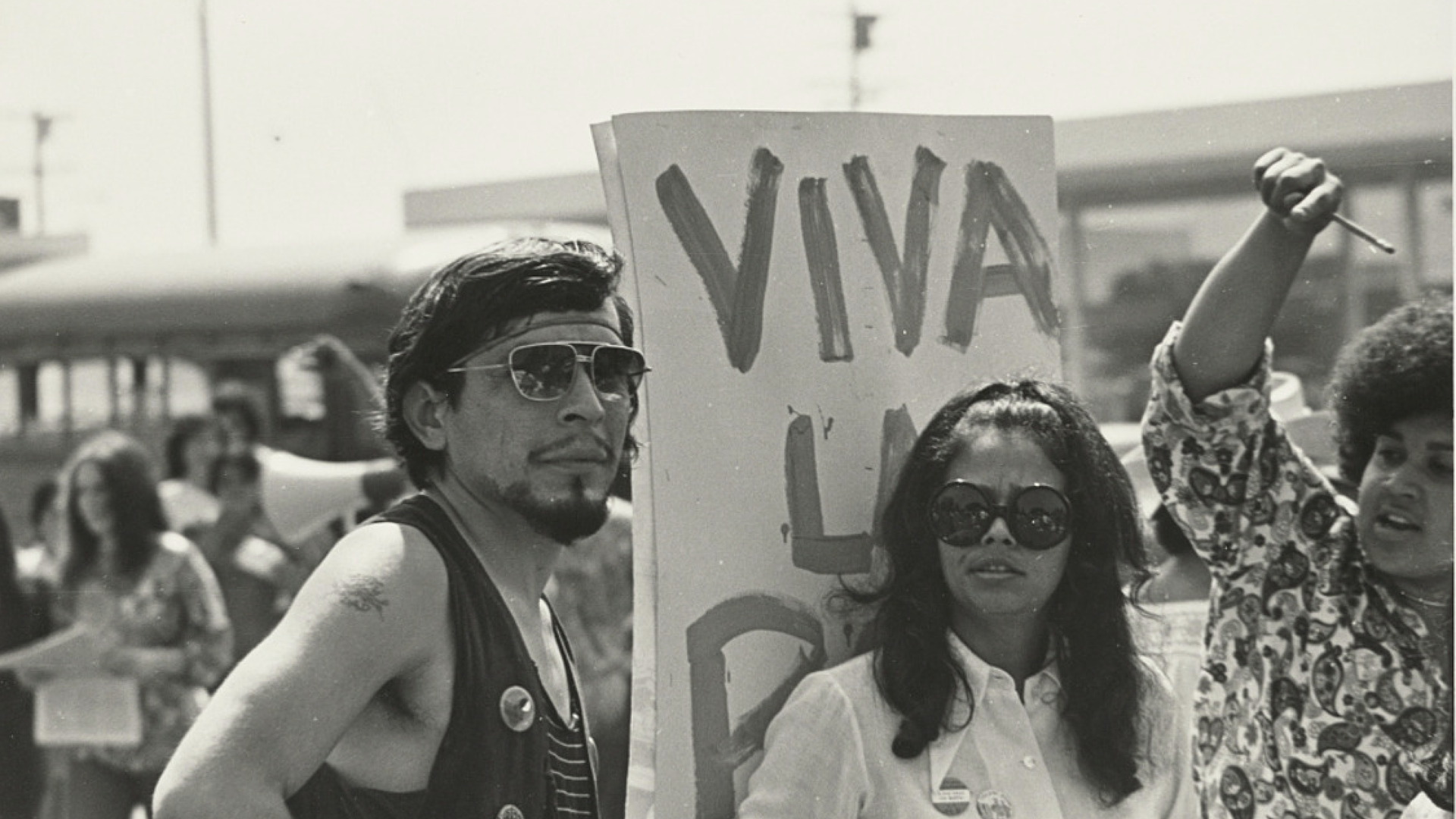  Participants in a Chicano Movement protest in Los Angeles, during the late 1960s or early 1970s.