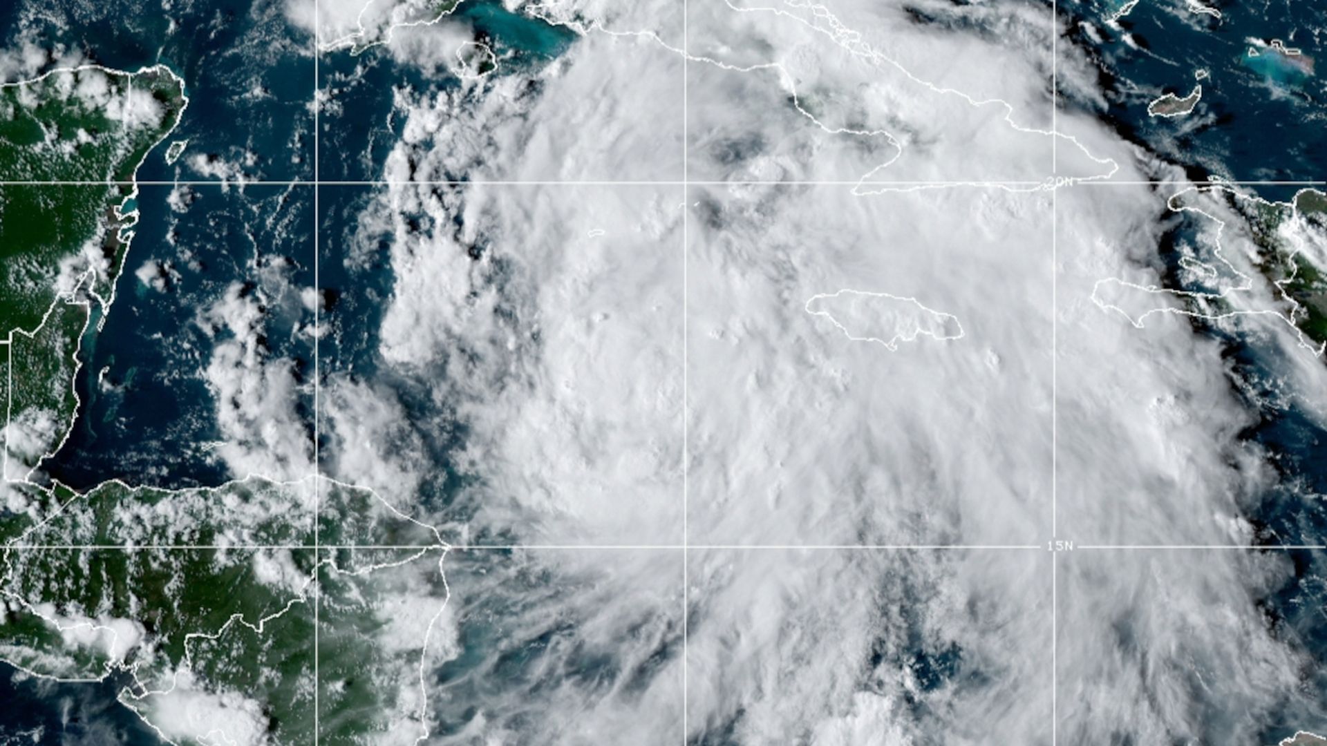 Tropical Storm Ian as captured by a NOAA satellite on September 25, 2022.