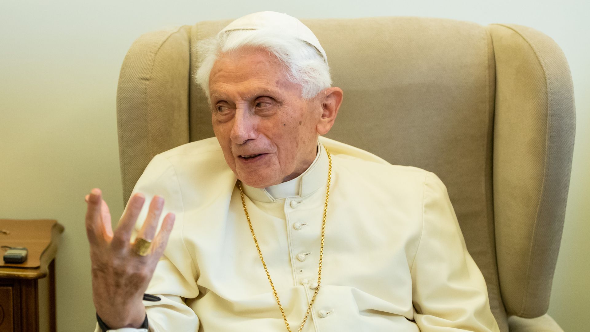  Former Pope Benedict XVI in Vatican City in June 2018.