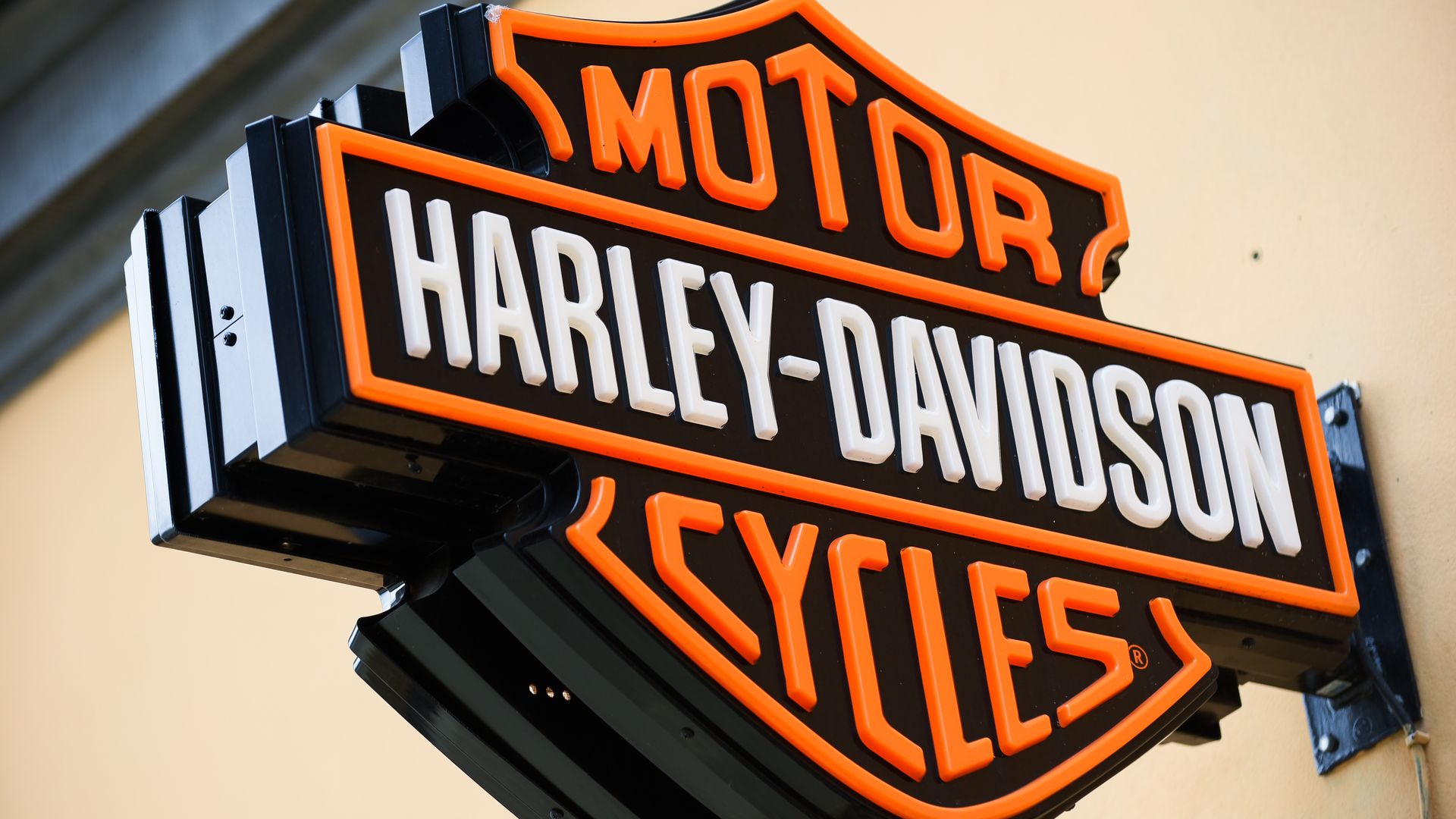 A Harley Davidson logo in Krakow