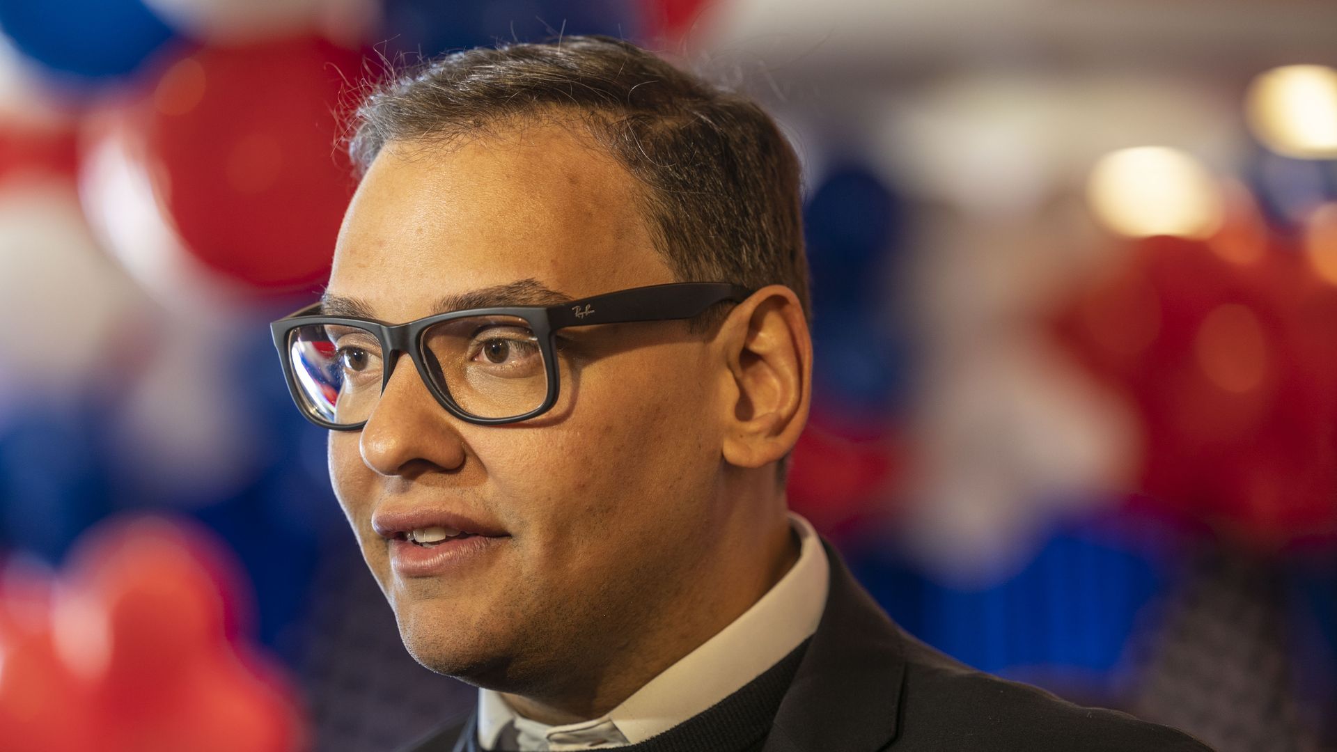N.Y.: Congressman-elect George Devolder Santos during a press conference on November. 9, 2022 in Baldwin, New York.