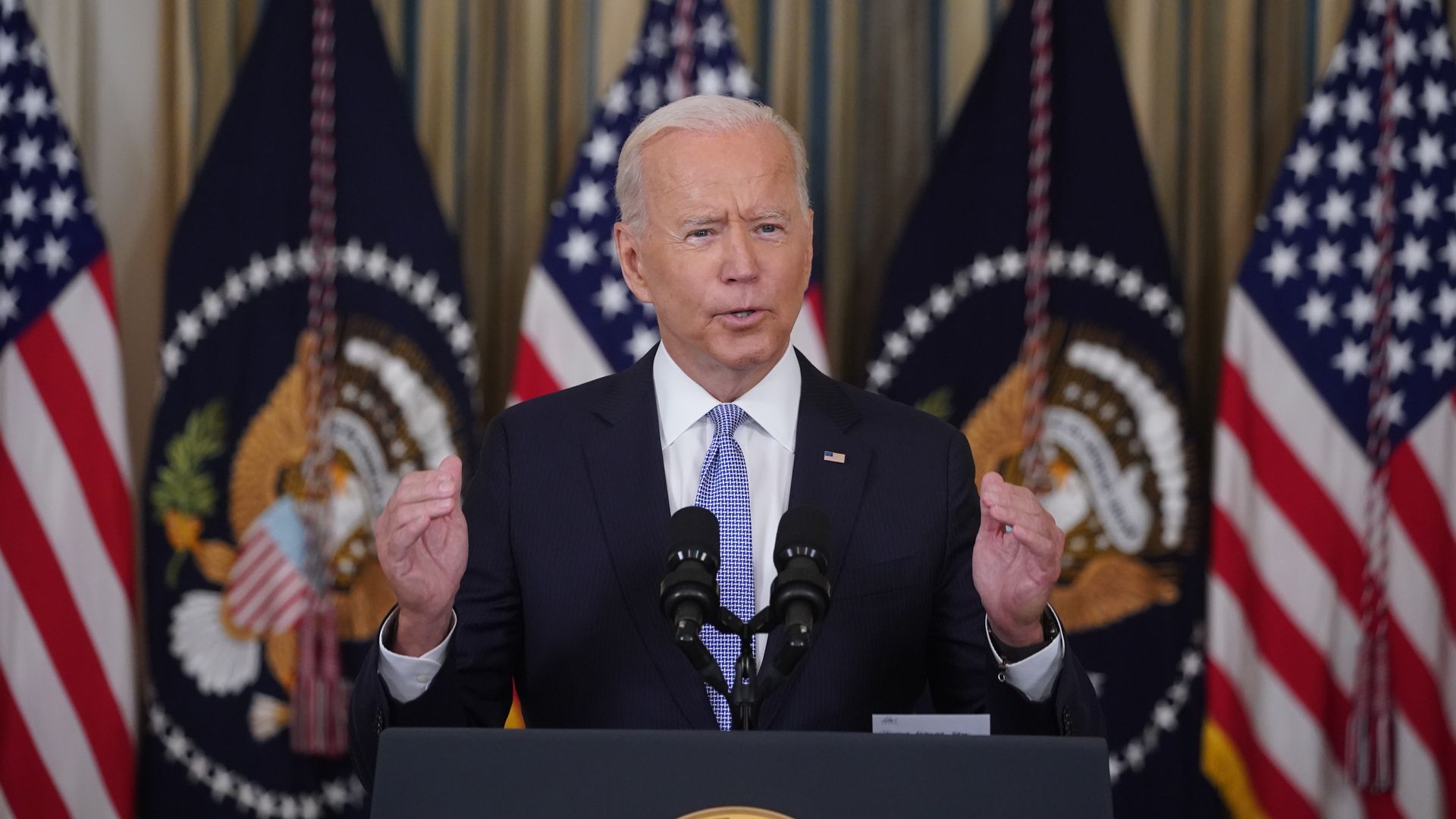 President Biden speaking from the White House on Sept. 24.