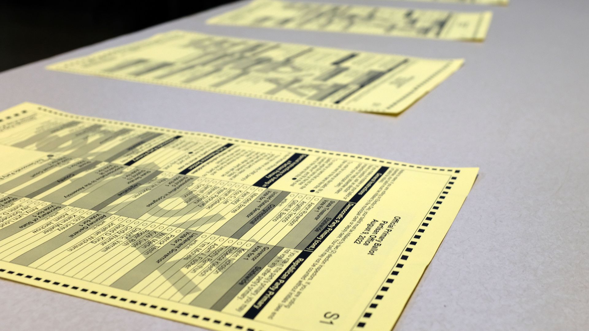 Ballots are distributed for use on Wisconsins state primary day on August 9, 2022 at Concord Community Center in Sullivan, WI.