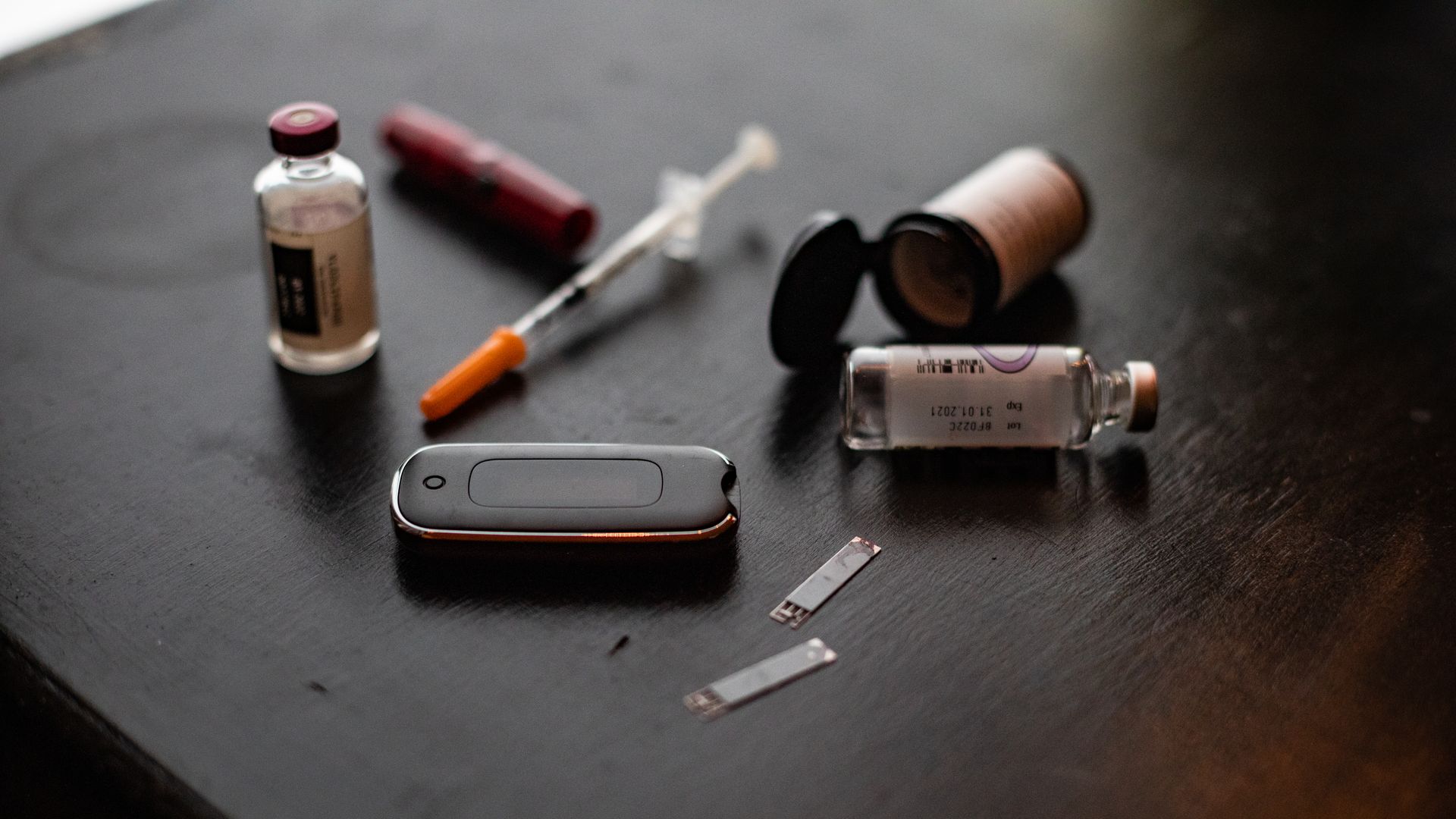 Insulin vial and syringe