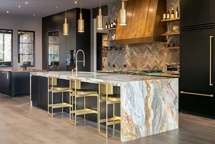 luxury mountain house in fairview kitchen