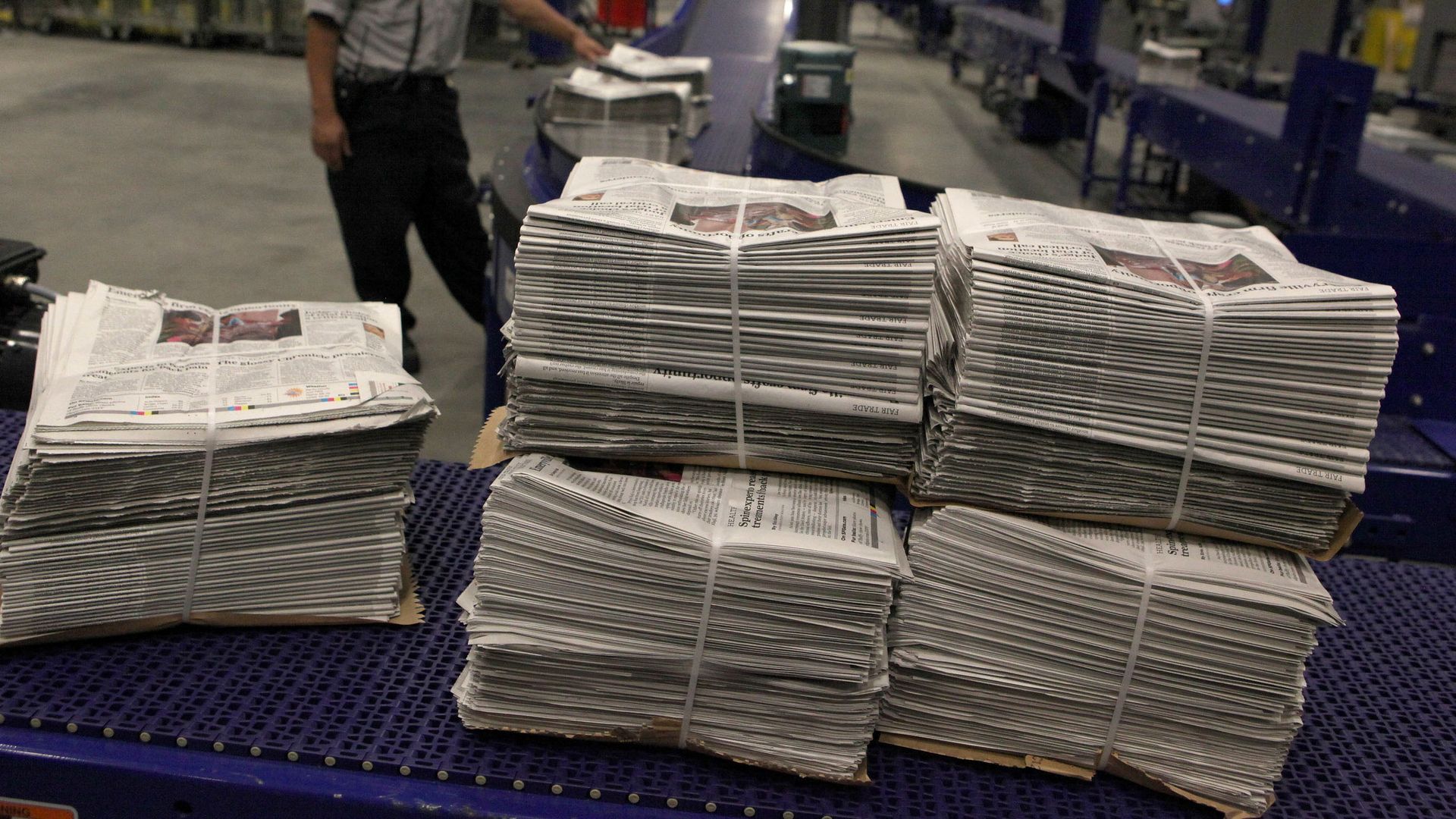 Newspaper stack