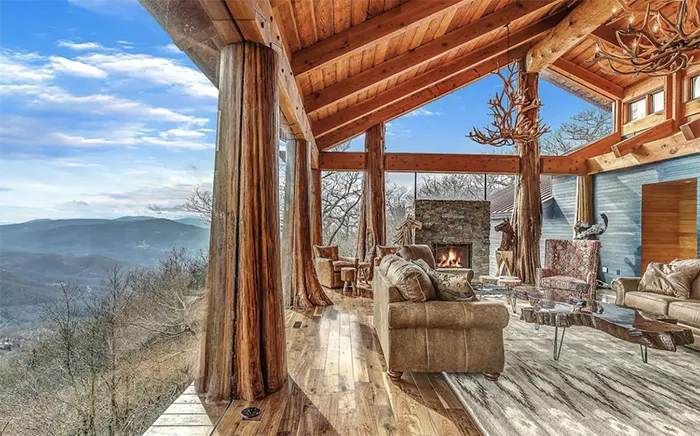 The Flying Eagle glass living room