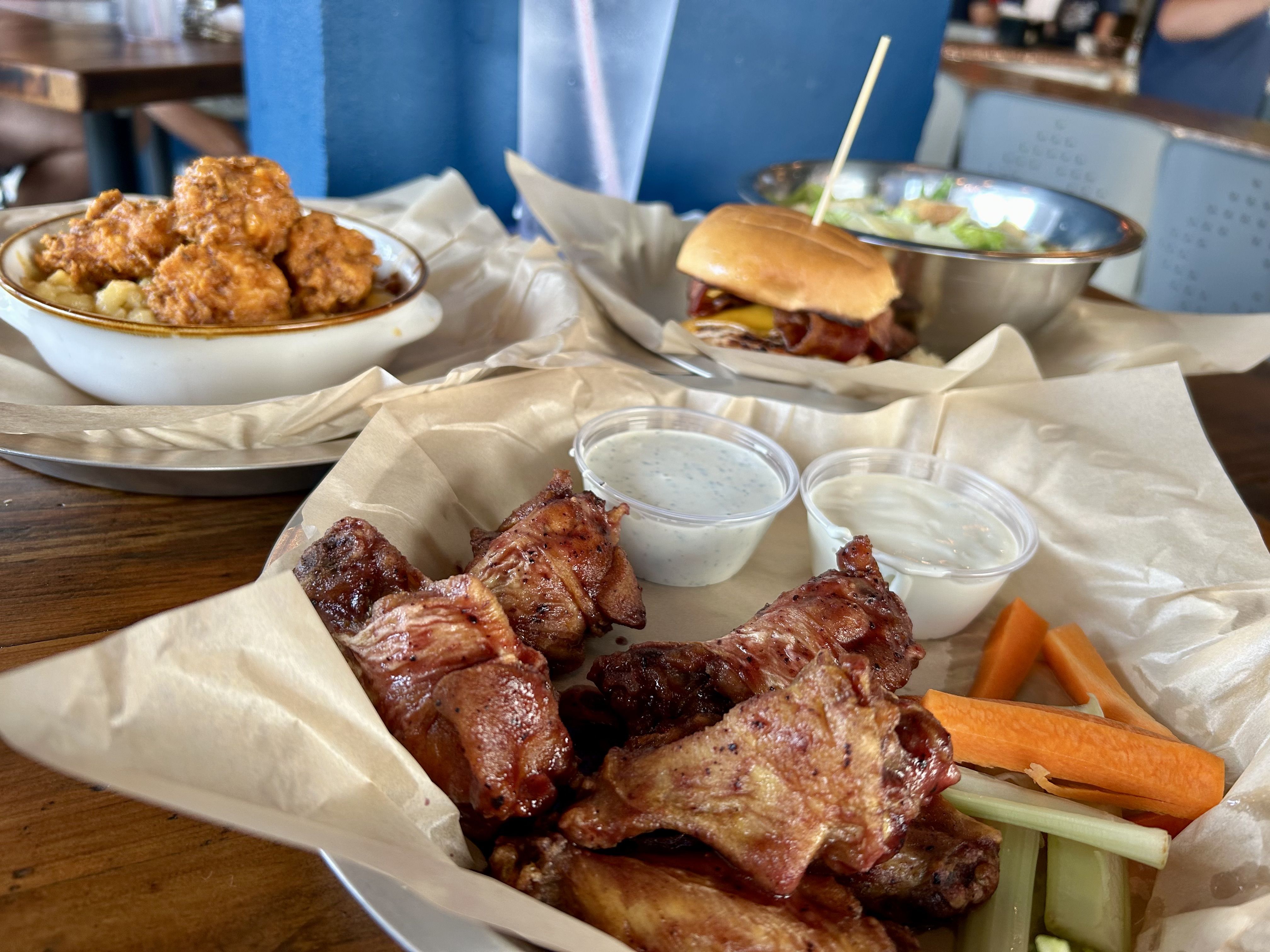 best chicken wings in charlotte. painted rooster in plaza midwood