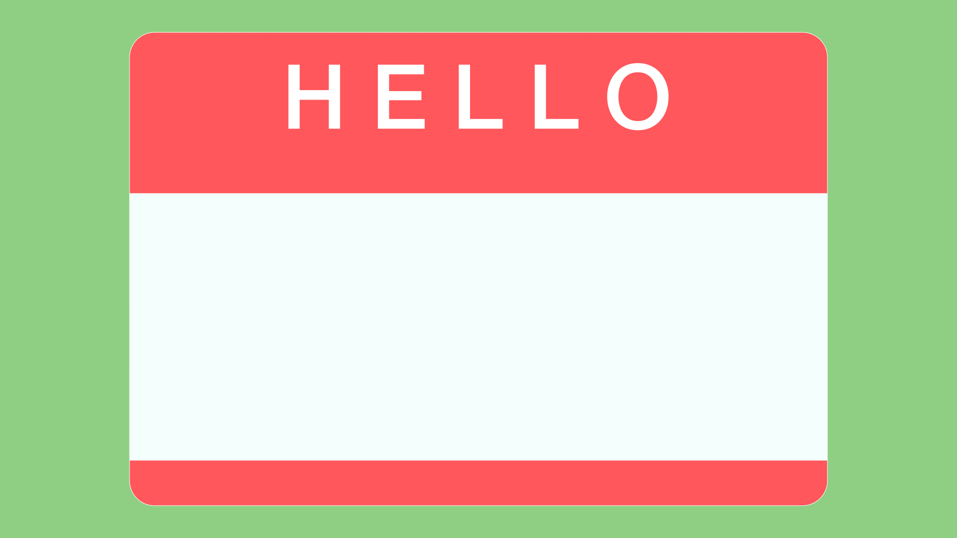 Illustration of a name tag with the historical names for Des Moines writing on and being wiped off.