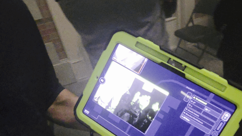 Qwake co-founder and CEO Sam Cossman shows the C-THRU helmet software