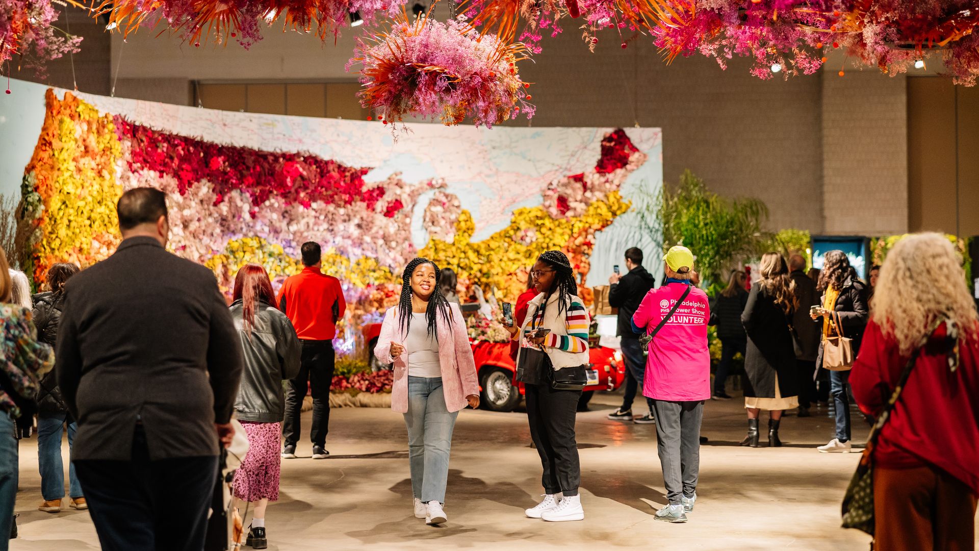 People at the Philadelphia Flower Show