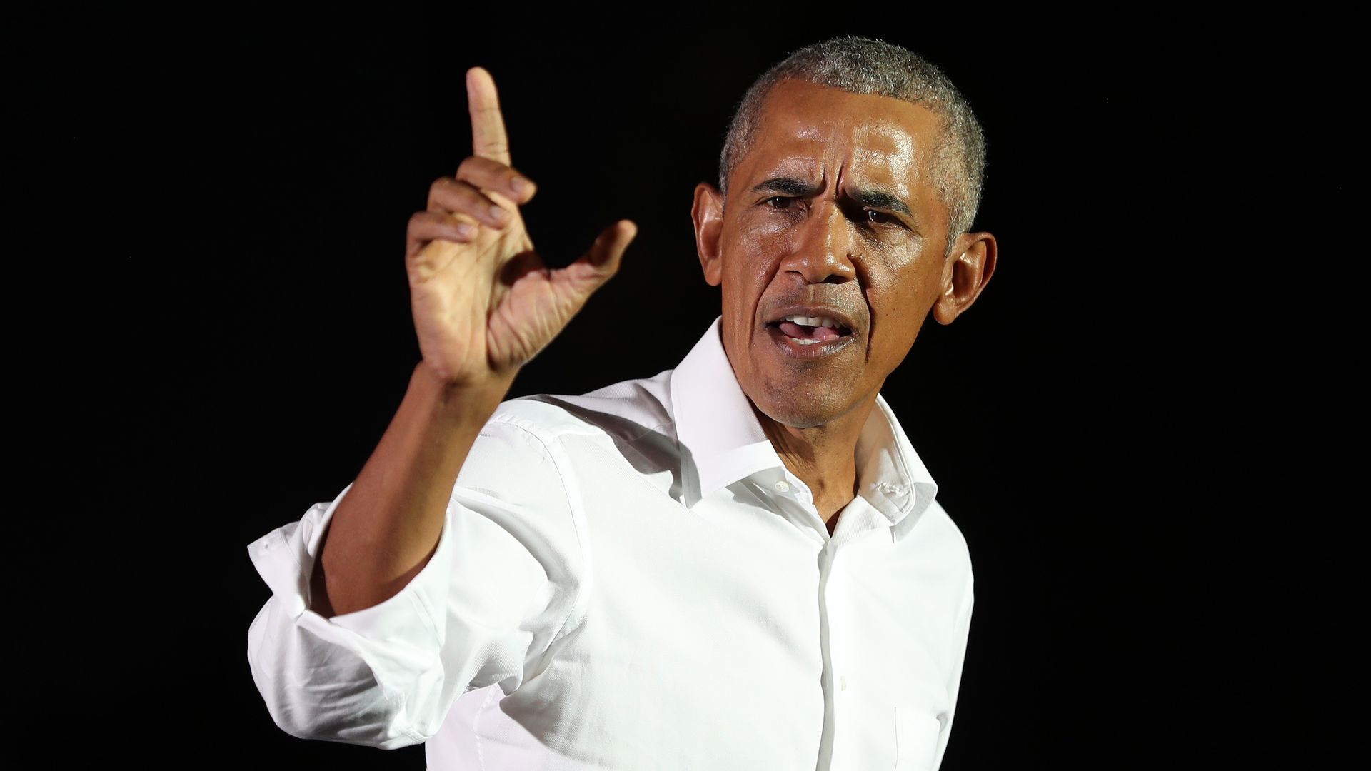 Former President Barack Obama speaking in Miami in November 2020.