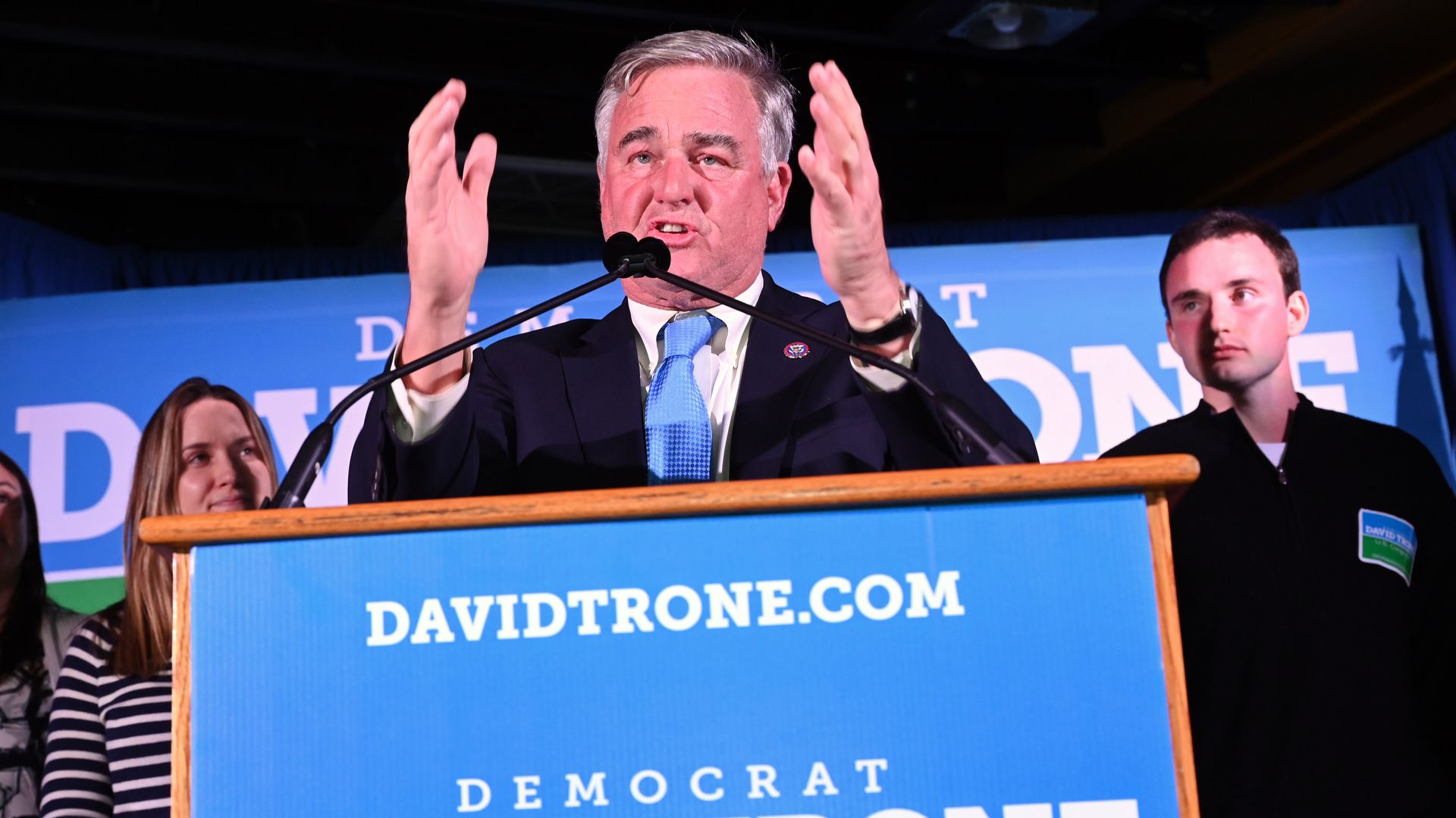 David Trone speaks at an election night event