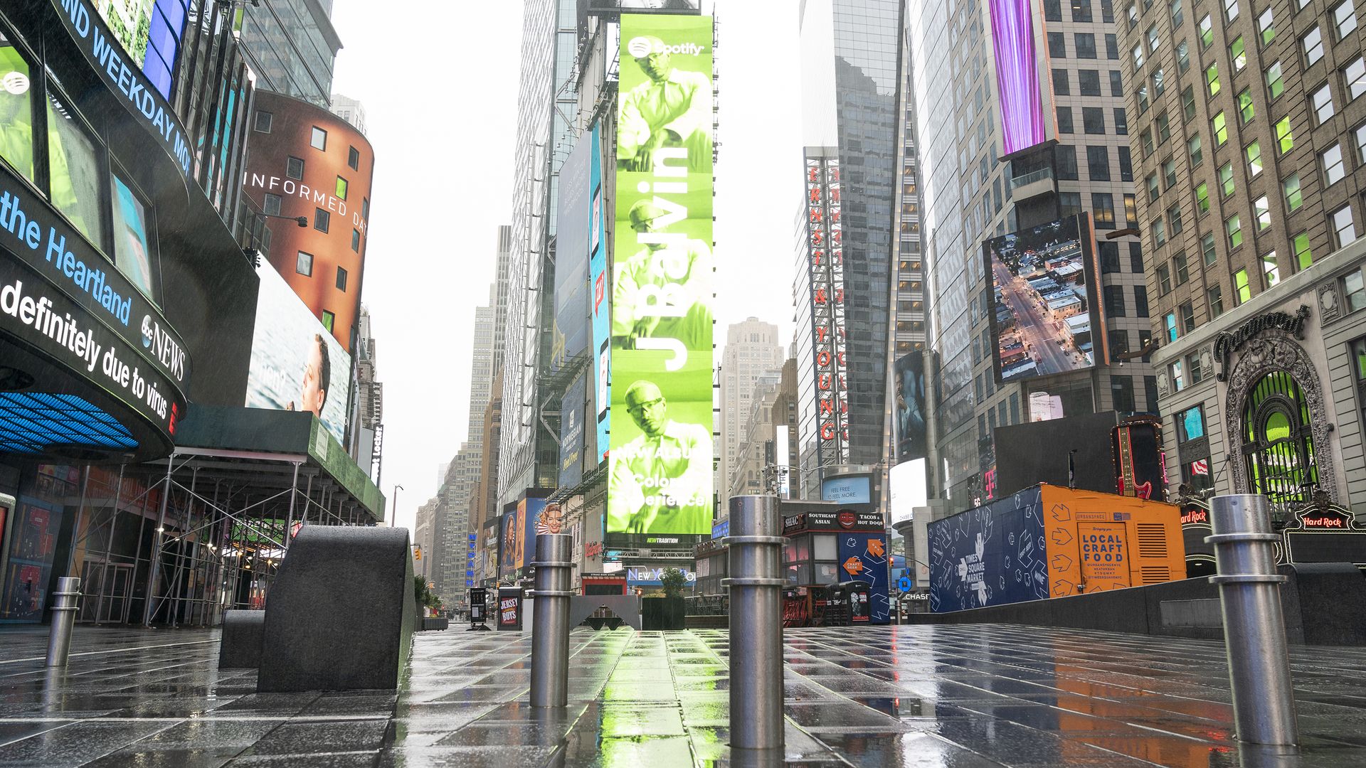 Times Square virtually empty on March 23.