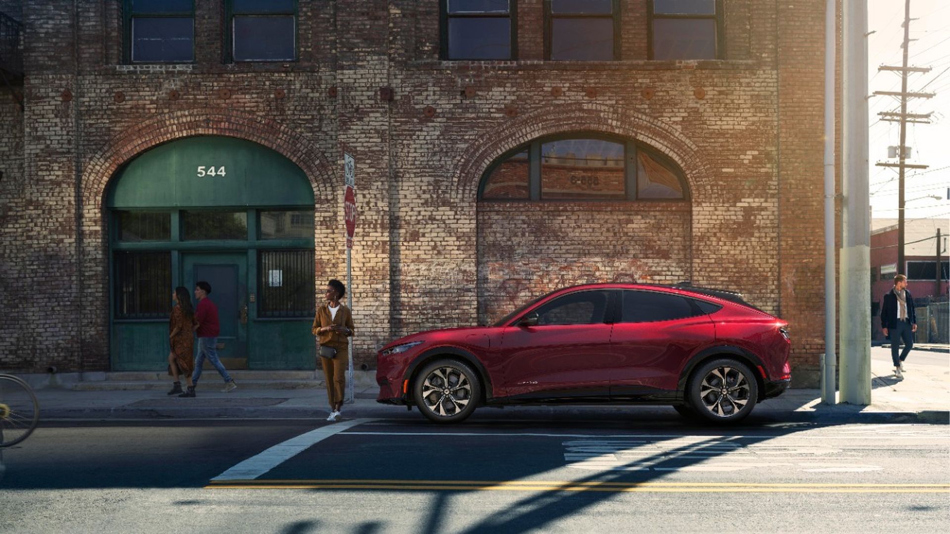 Photo of Ford's new Mach-E electric crossover.