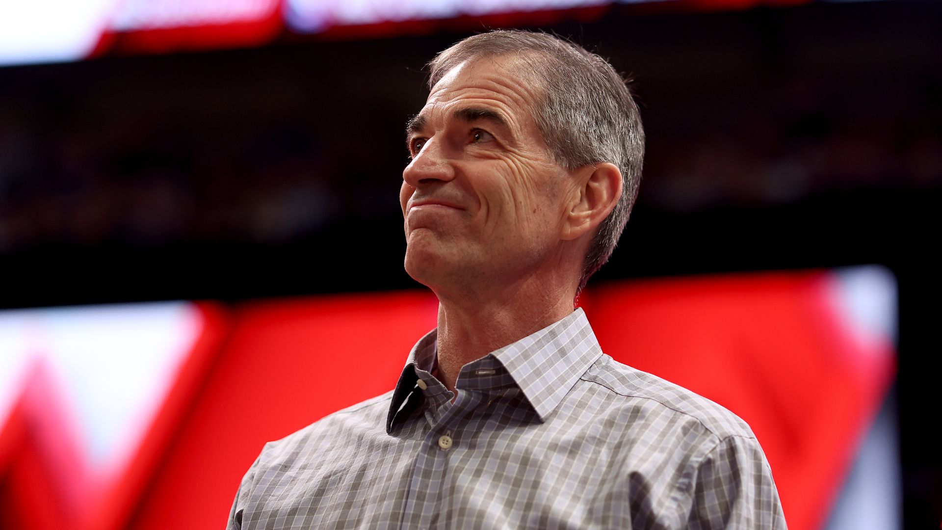 Former professional basketball player John Stockton looks on during the 2023 NBA All Star Starry 3-Point Contest at Vivint Arena on February 18, 2023 in Salt Lake City, Utahhe terms and conditions of the Getty Images License Agreement.