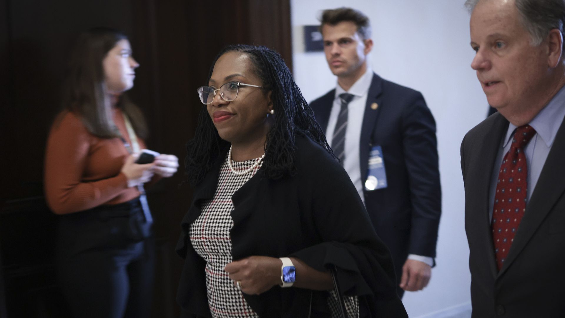 U.S. Supreme Court nominee Ketanji Brown Jackson in the Capitol on March 29.