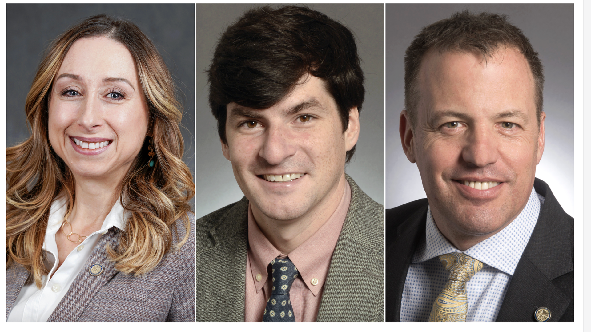 Headshots of Kaela Berg, Matt Klein and Matt Little