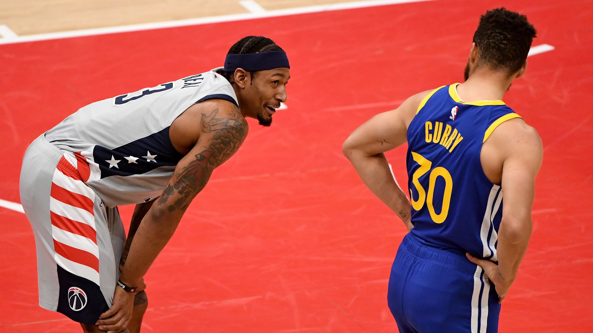 Bradley Beal and Steph Curry