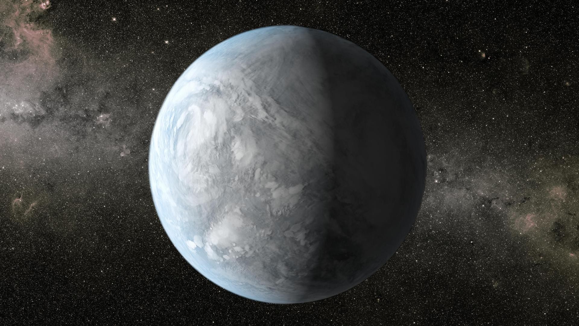 Artist's illustration of a super-Earth planet