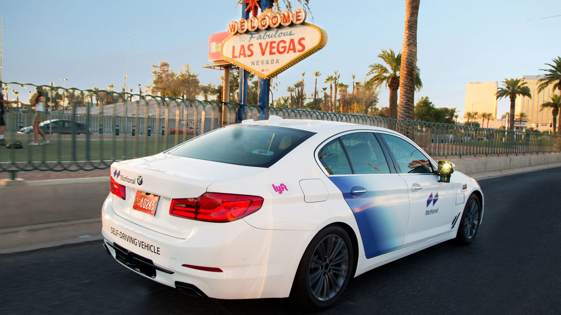 Image of a Motional self-driving car in Las Vegas