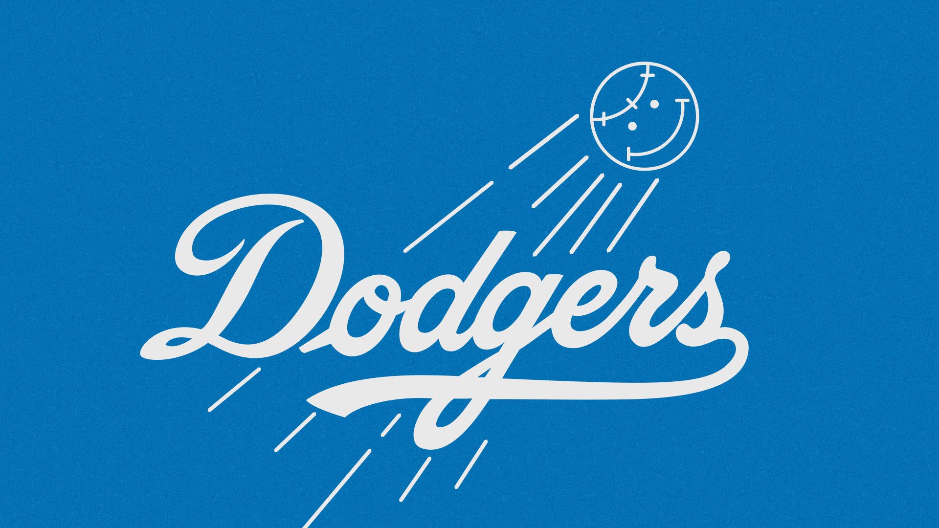 Dodgers logo with smiley face