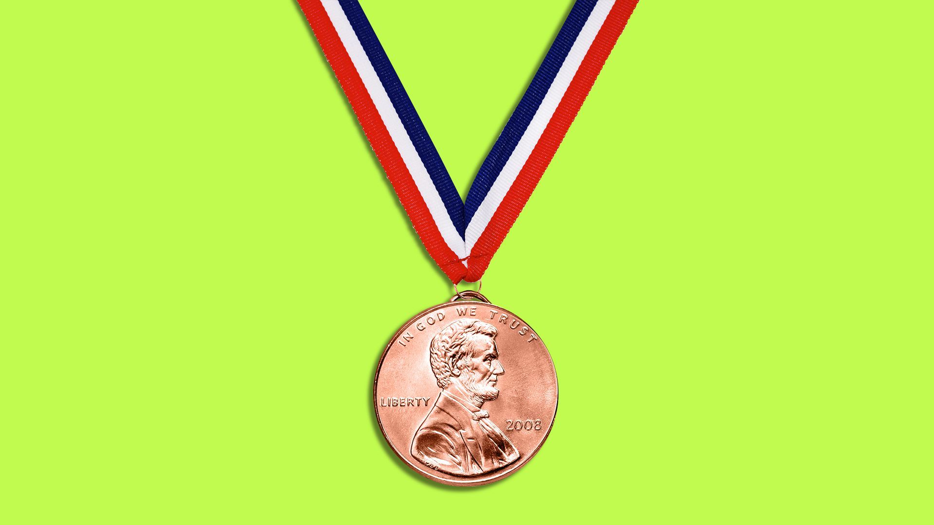 Illustration of a medal made from a penny.
