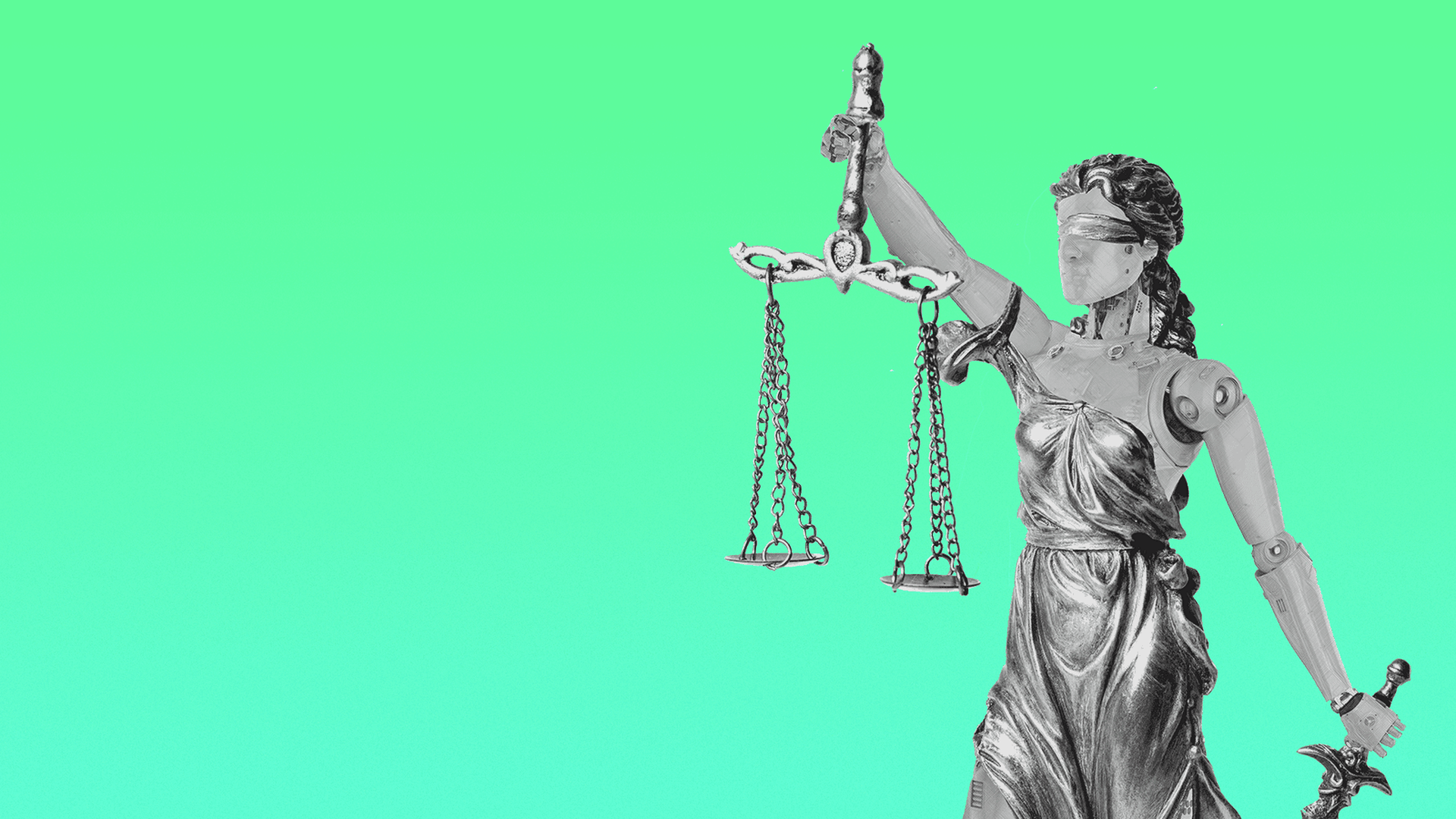 An image of a blind justice statue