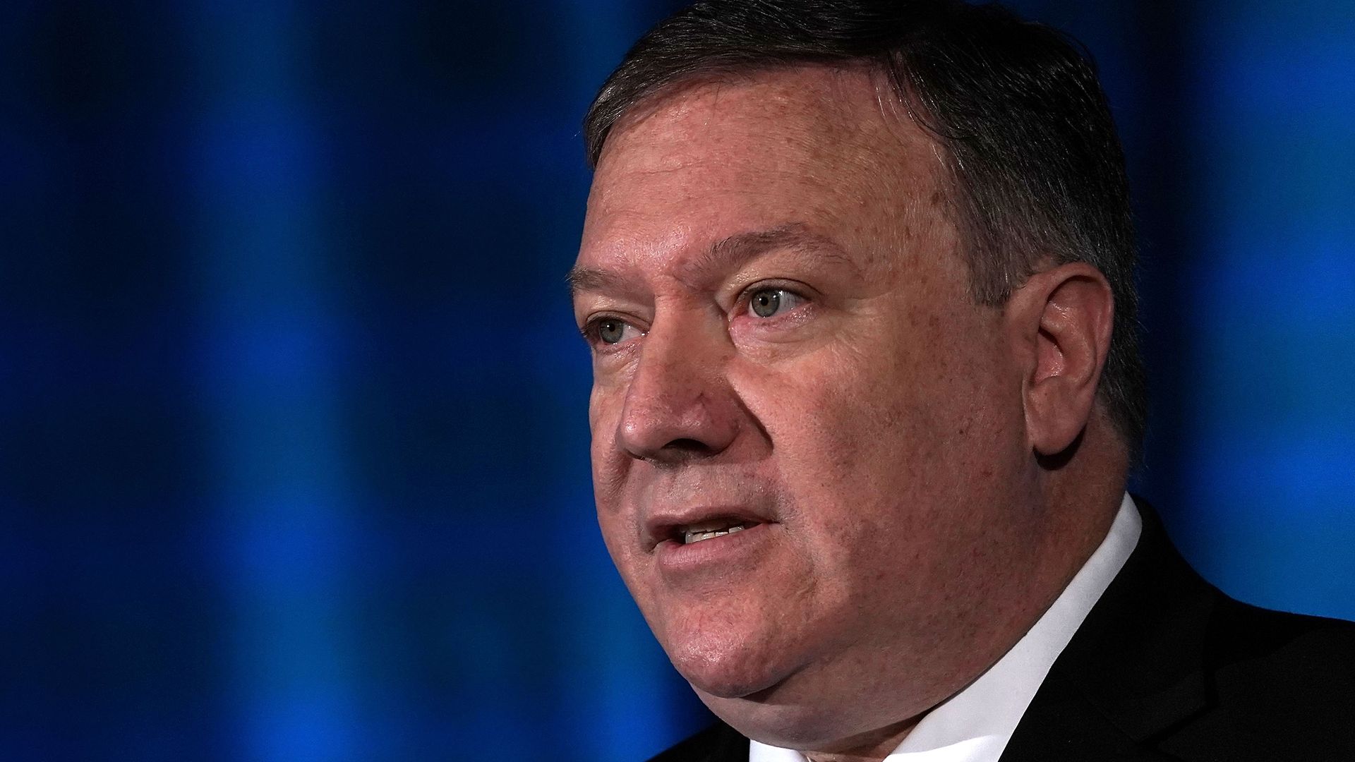 Close up of Secretary of State Mike Pompeo