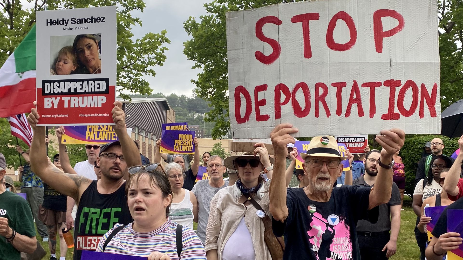A rally for immigration rights