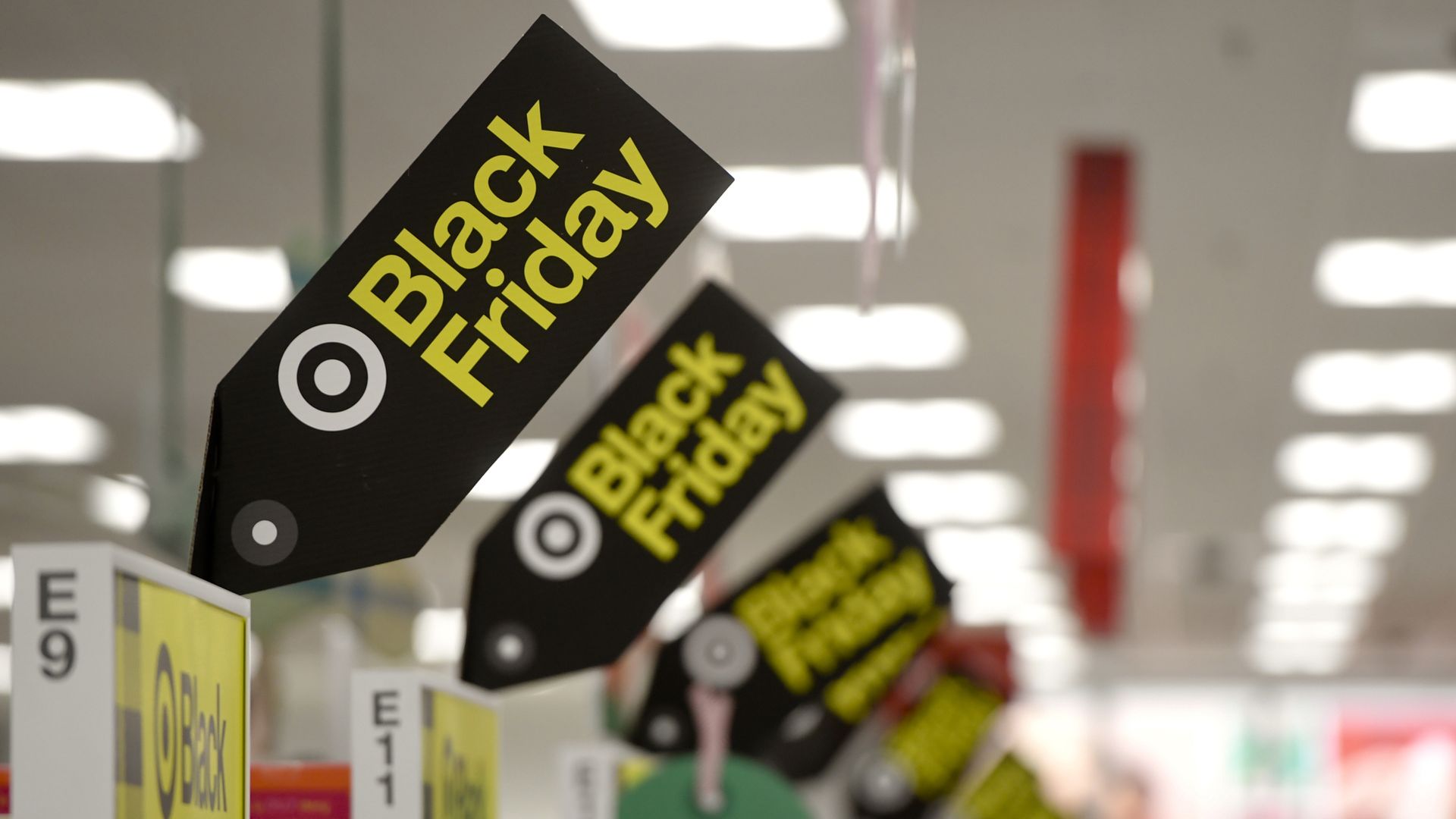Black Friday sale signs with Target logo