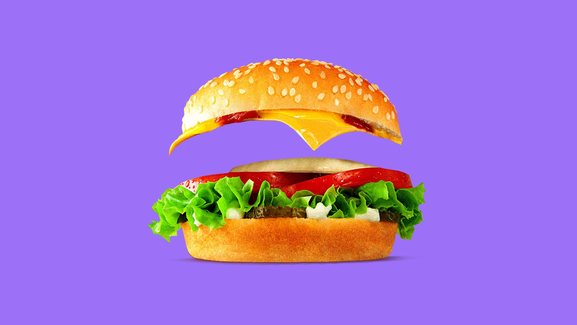 This is an illustration of a burger that is missing a patty