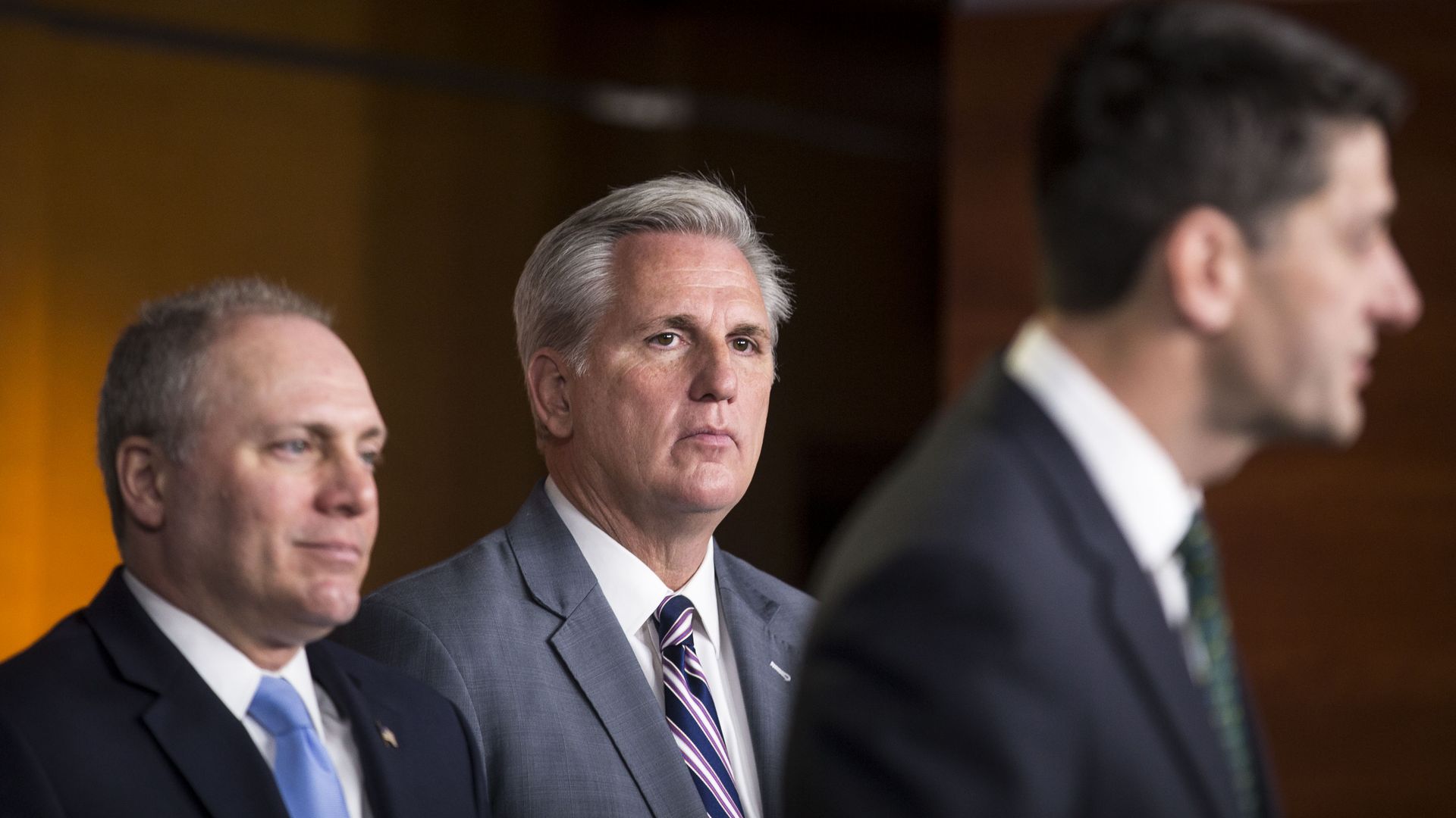 McCarthy stands between Steve Scalise and Paul Ryan