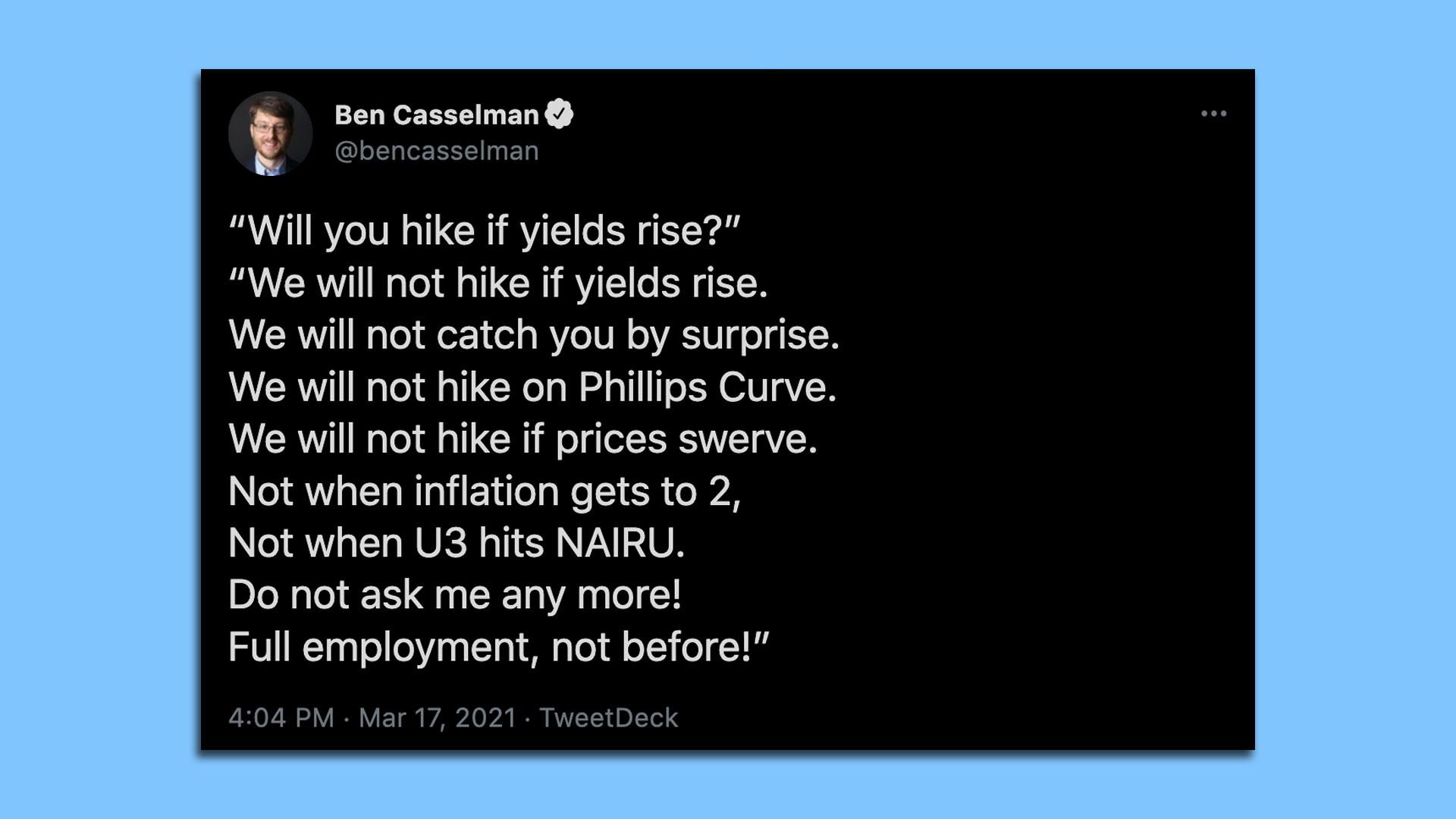 Ben Casselman's tweet