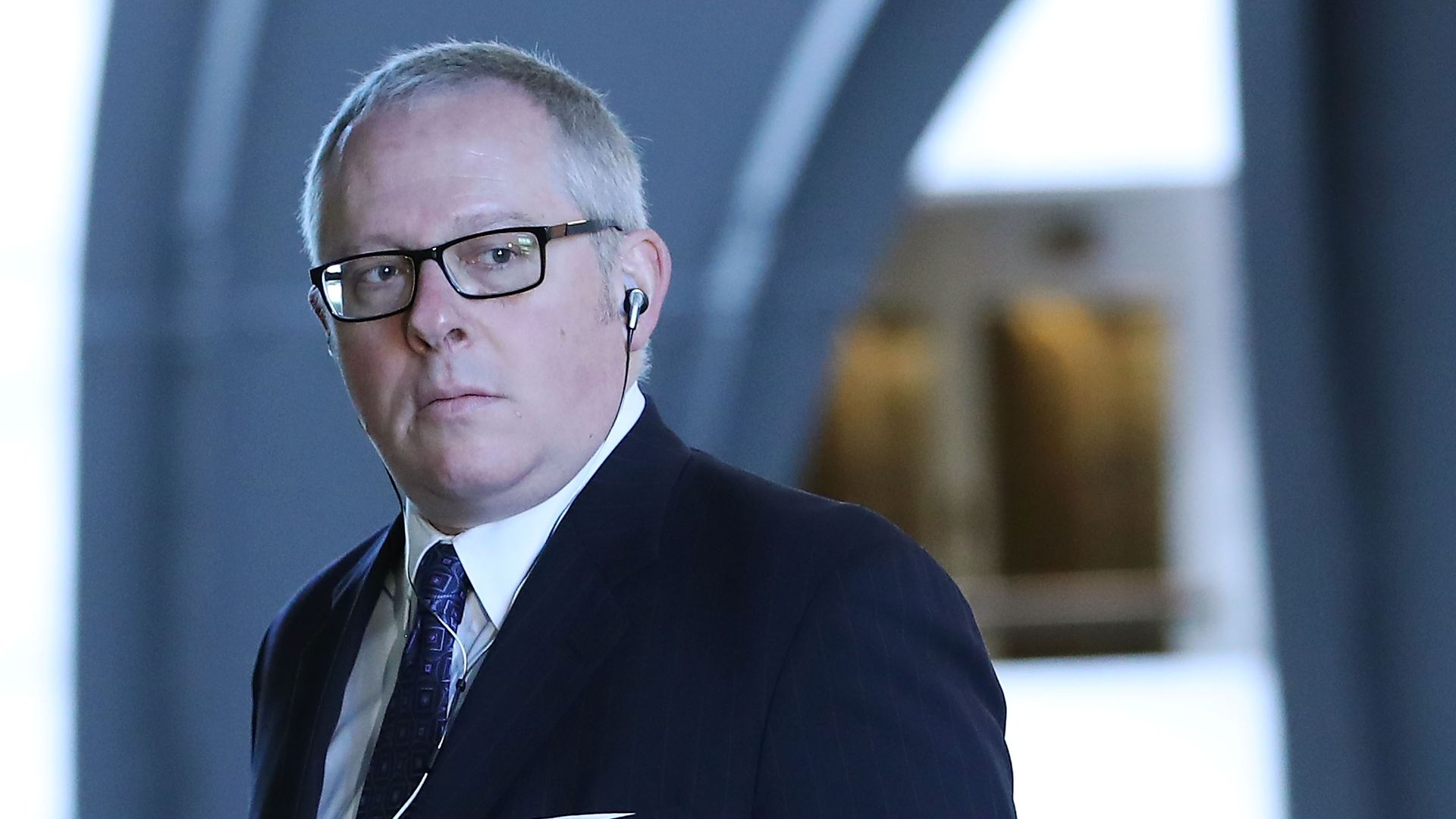 Former Trump campaign official Michael Caputo arrives at the Hart Senate Office building.
