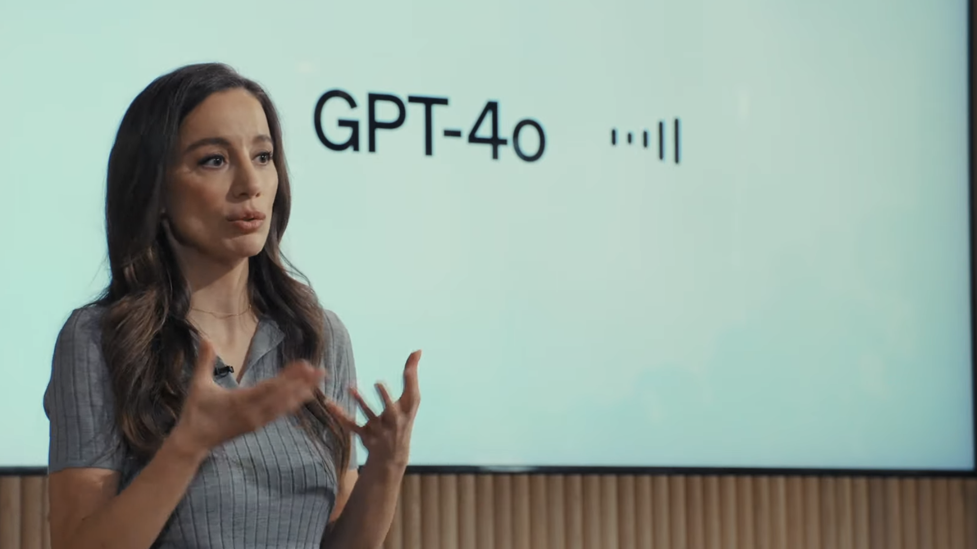 CTO Mira Murati said during a livestream presentation. Screenshot: OpenAI