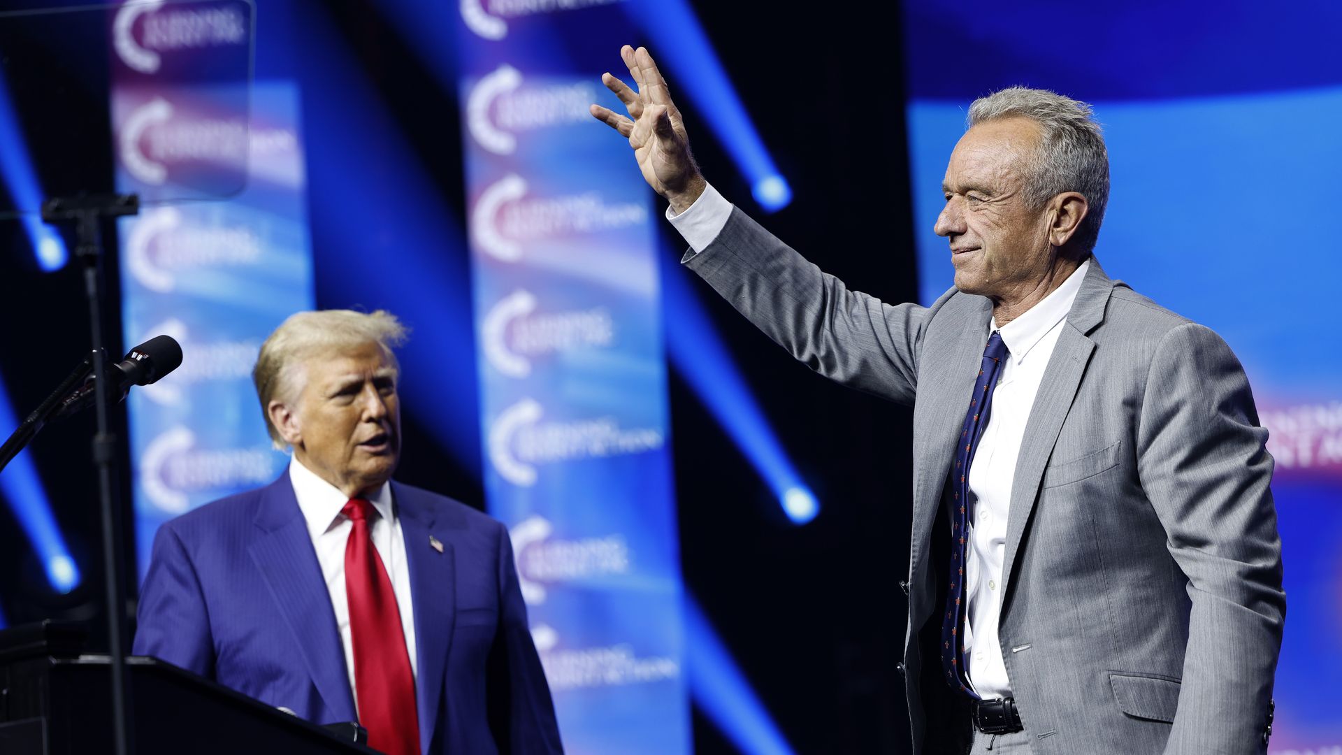 Trump and RFK Jr. at campaign rally