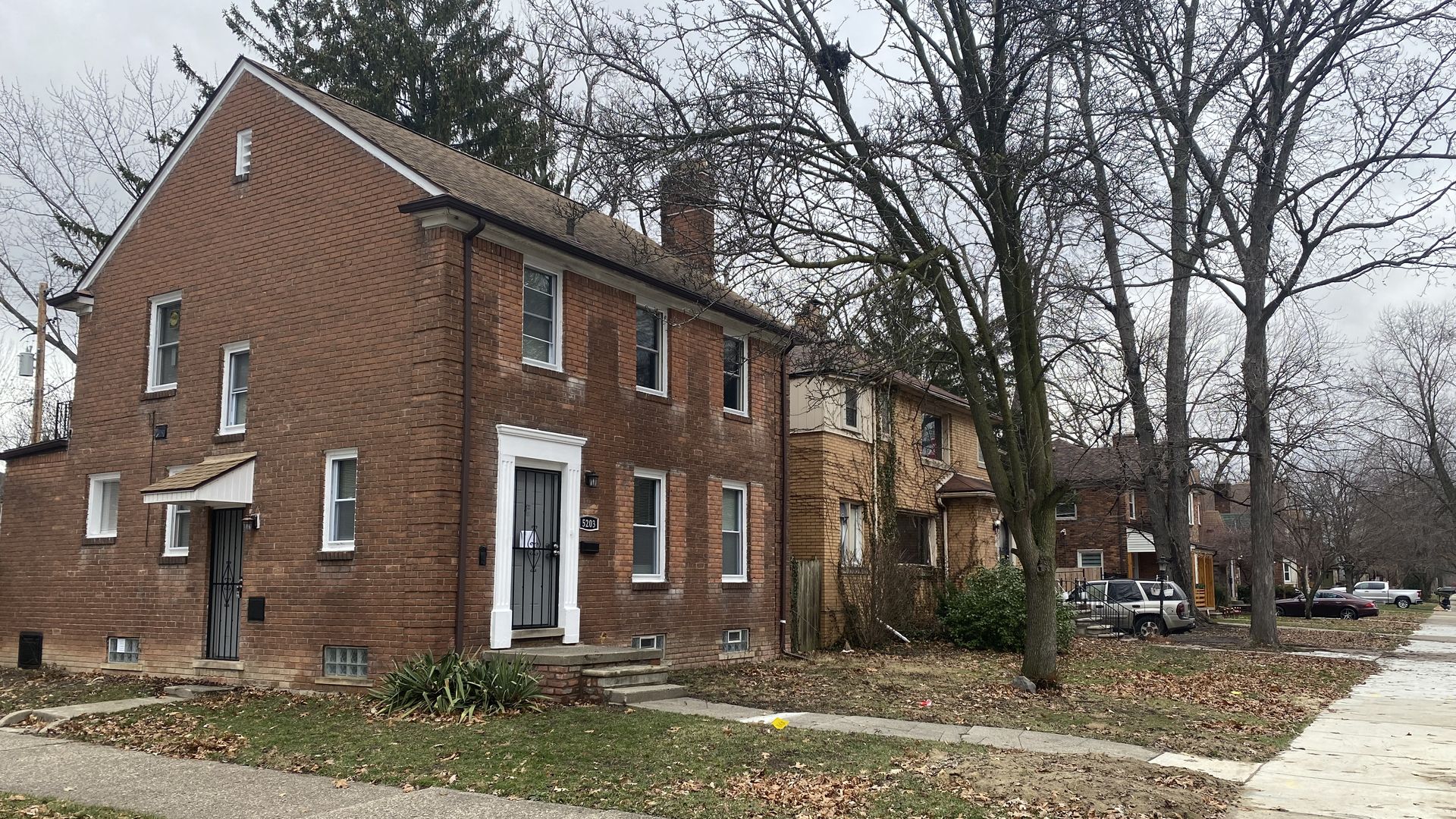 A house listed for sale. 