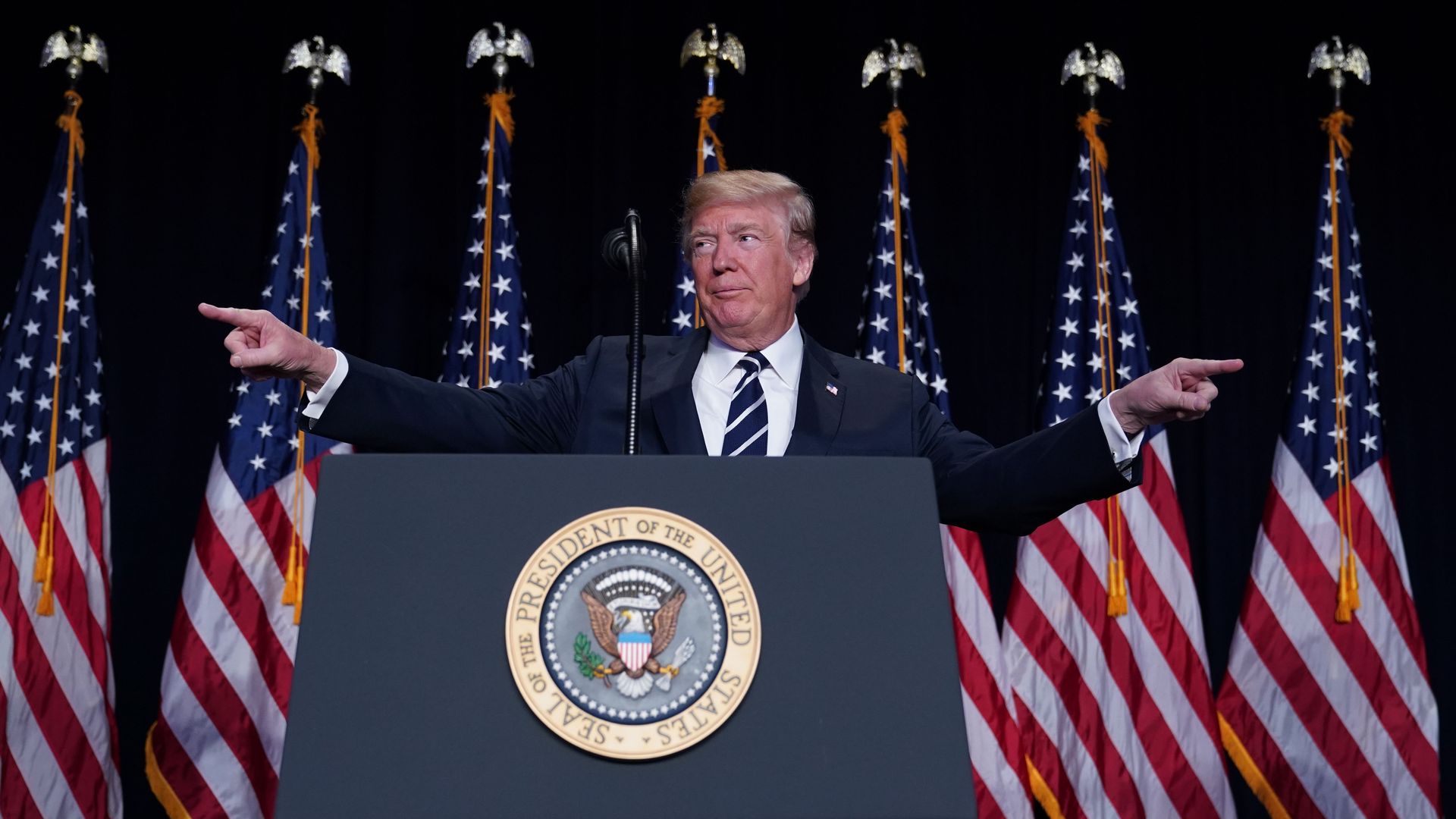 Donald Trump at the National Prayer Breakfast.